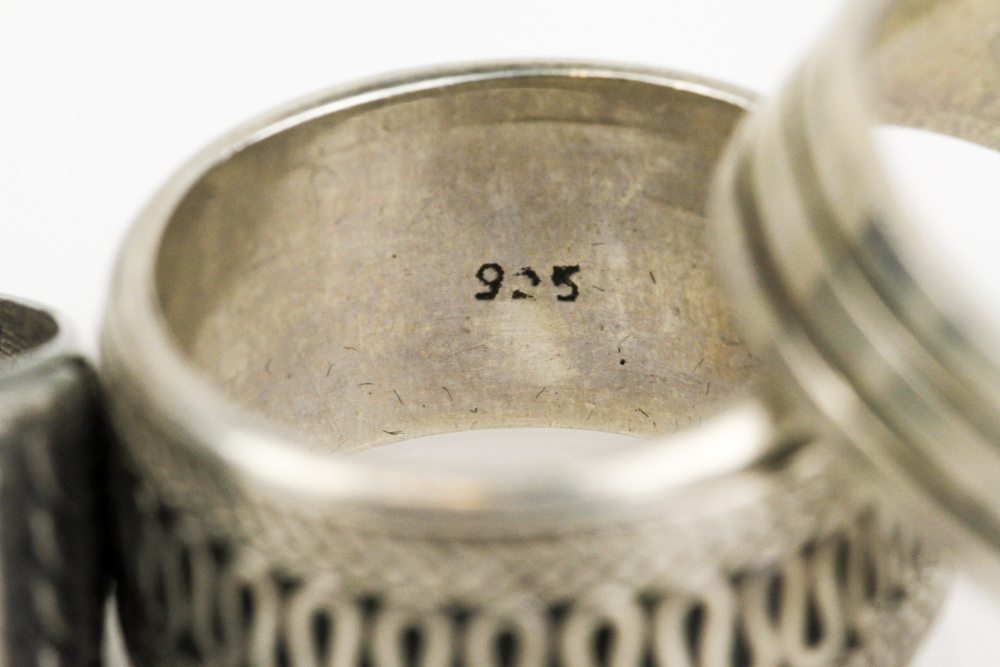 Assortment of Men's Sterling Silver Bands