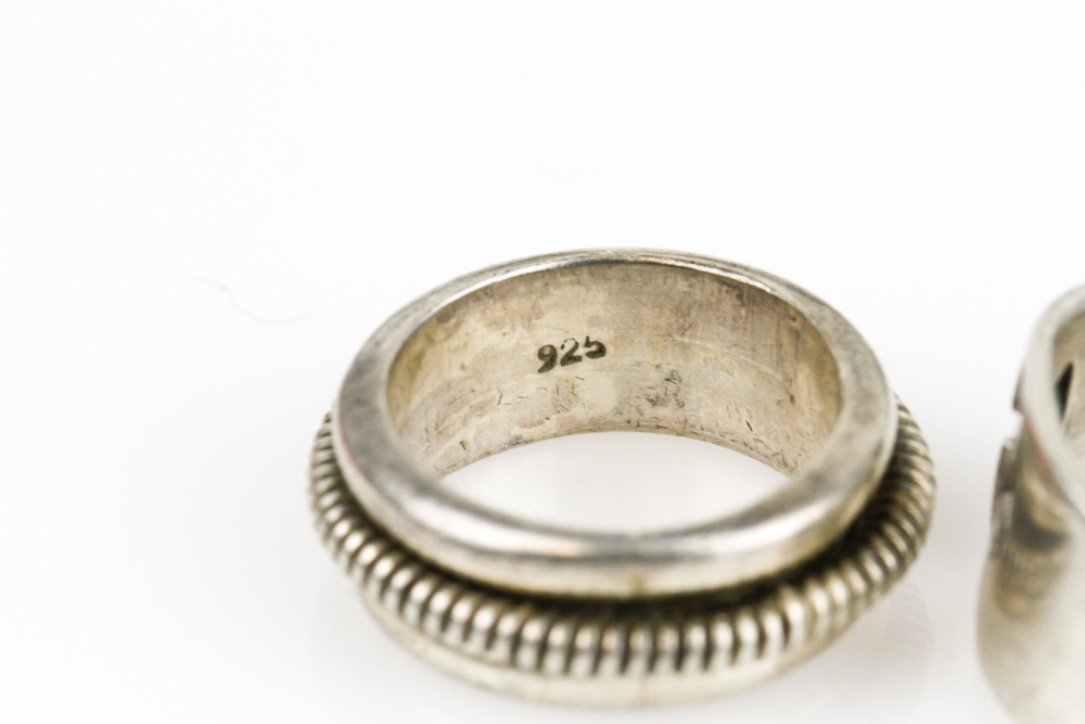 Assortment of Men's Sterling Silver Bands