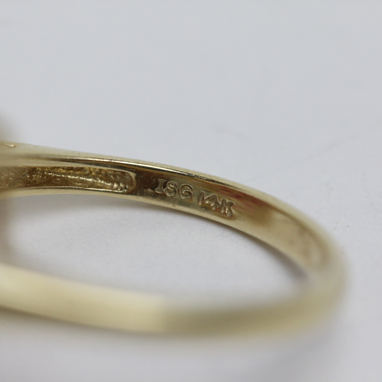 14K Yellow Gold, Ruby, and Diamond Cocktail Ring