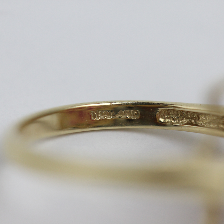 14K Yellow Gold, Ruby, and Diamond Cocktail Ring