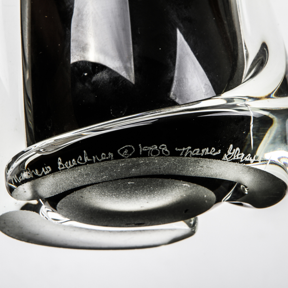 Matthew Buechner Signed Thames Art Glass Vase