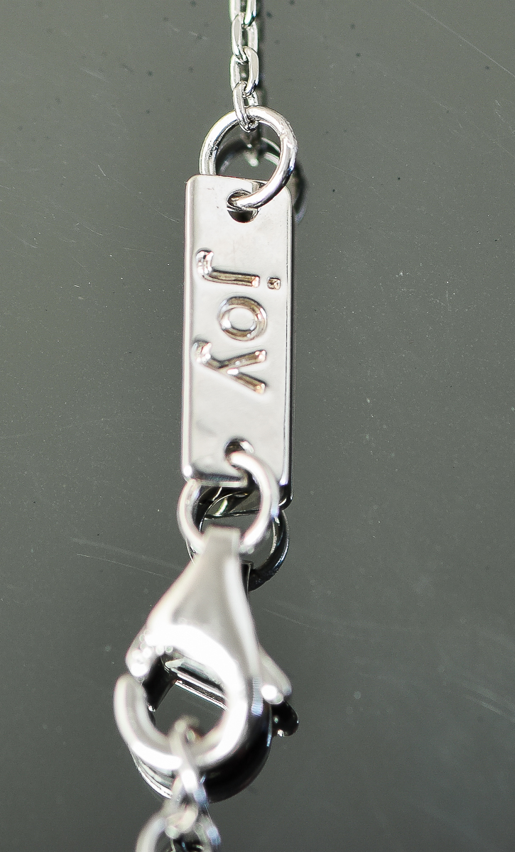 Sterling Silver and Cubic Zirconia Drop Necklace