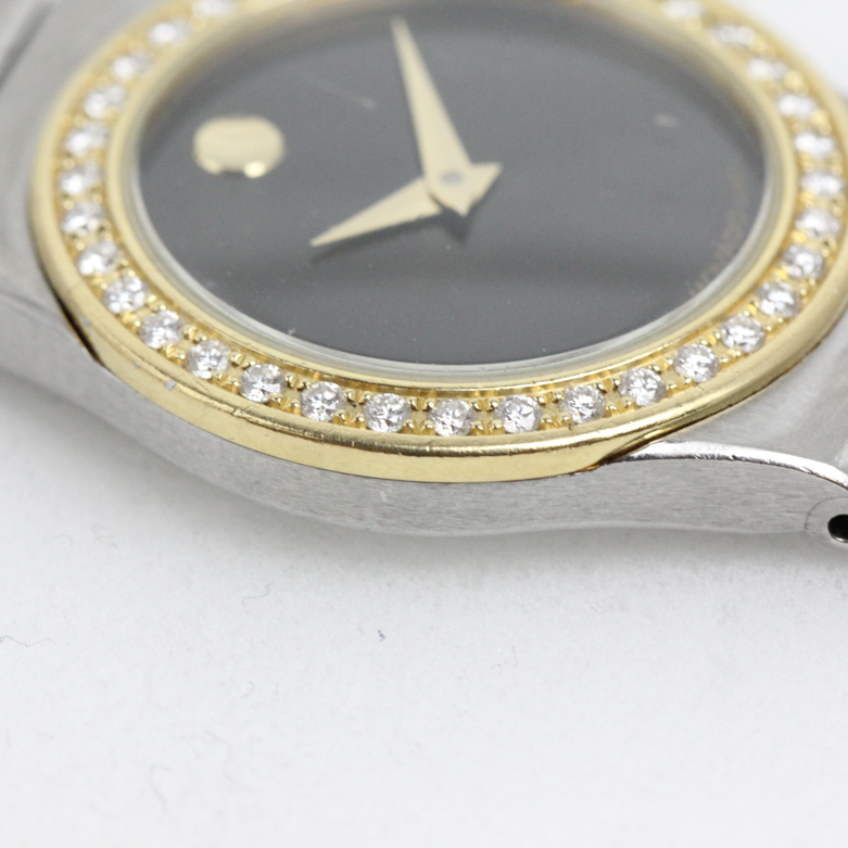 Movado 18K Yellow Gold, Stainless Steel, and Diamond Women's Watch