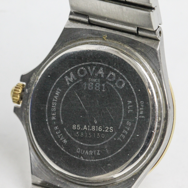 Movado 18K Yellow Gold, Stainless Steel, and Diamond Women's Watch