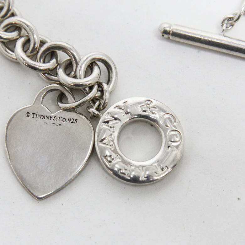 Tiffany & Co. Sterling Silver Heart Charm Necklace