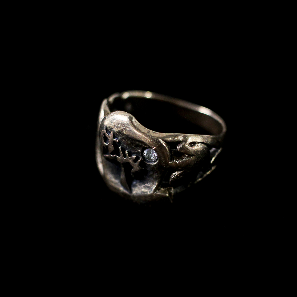 10K Yellow Gold Ring with Diamond