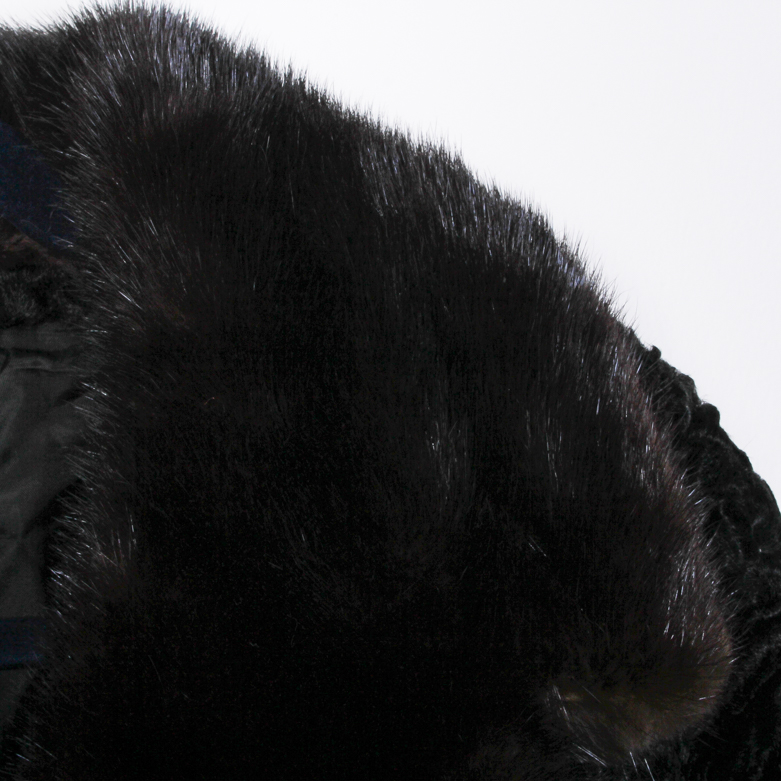 Gartenhaus Lamb Fur Coat with Mink Collar