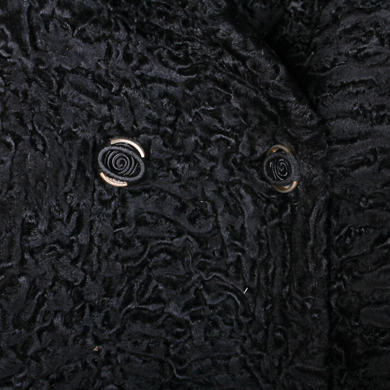 Gartenhaus Lamb Fur Coat with Mink Collar