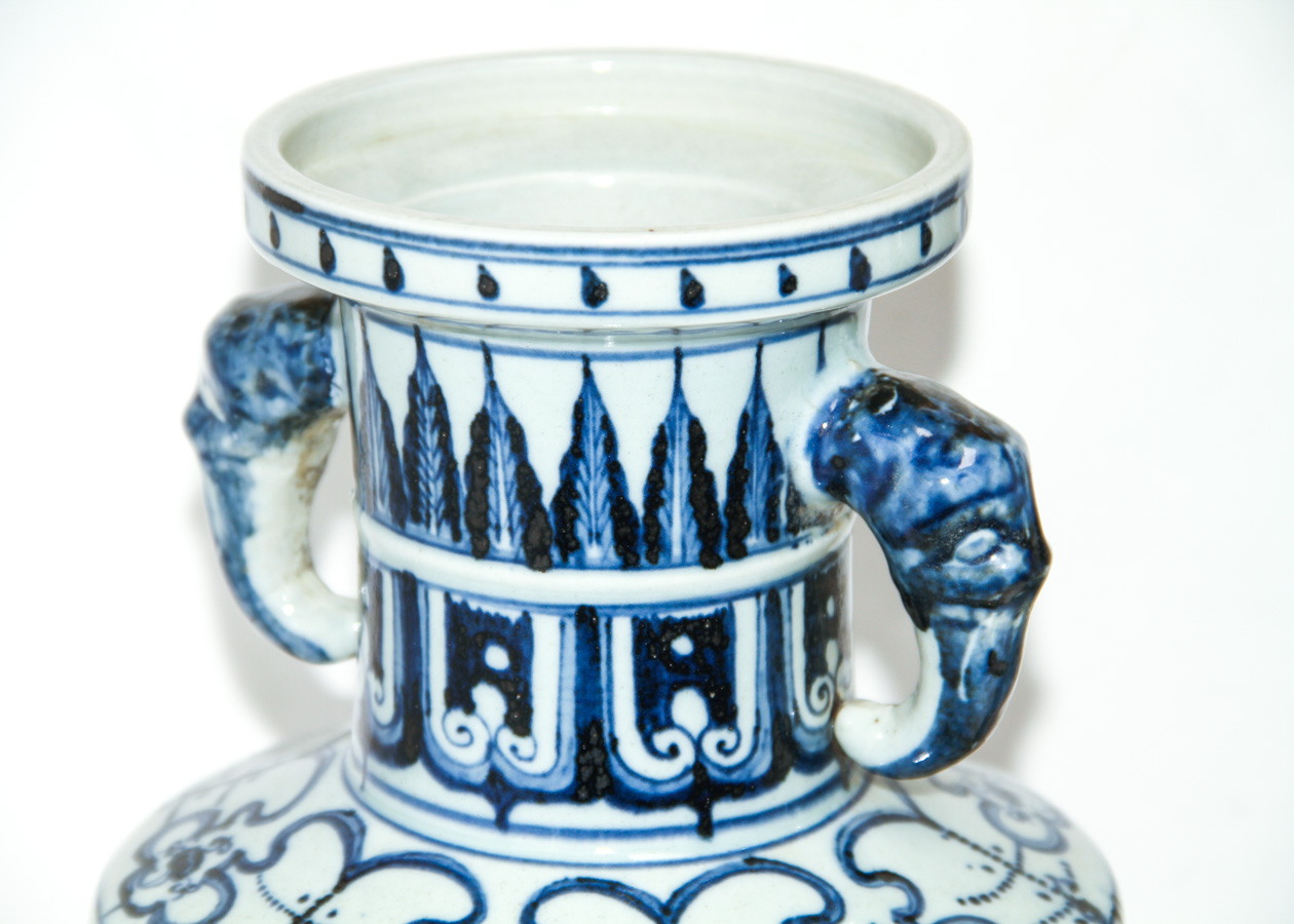 Pair of Blue and White Chinese Vases