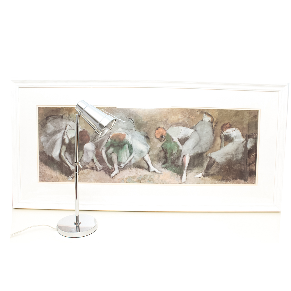Framed After Degas Dancers And Chrome Lamp