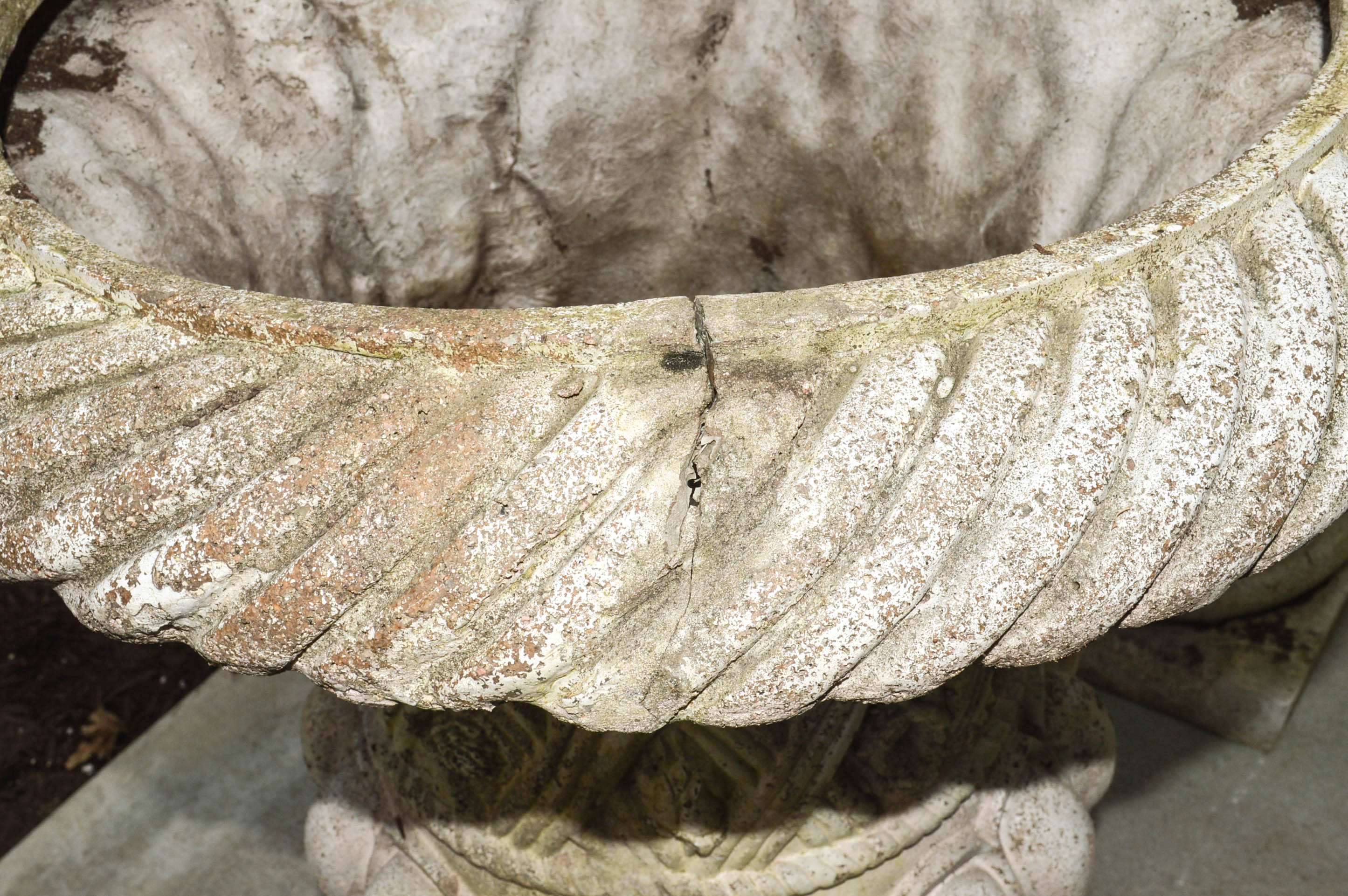 Pair of Faux Concrete Urn Planters