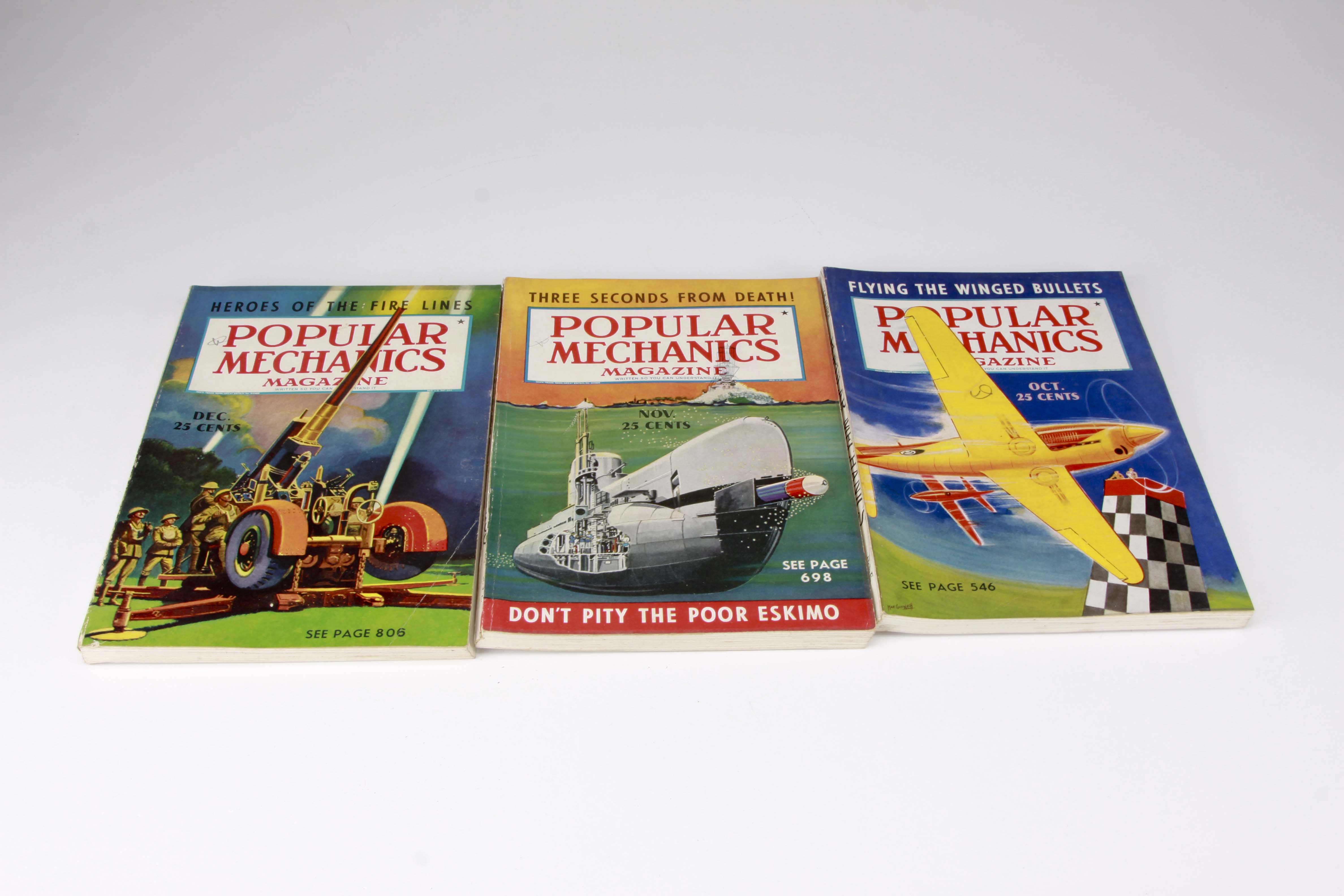 Group of 1938 "Popular Mechanics" Magazines