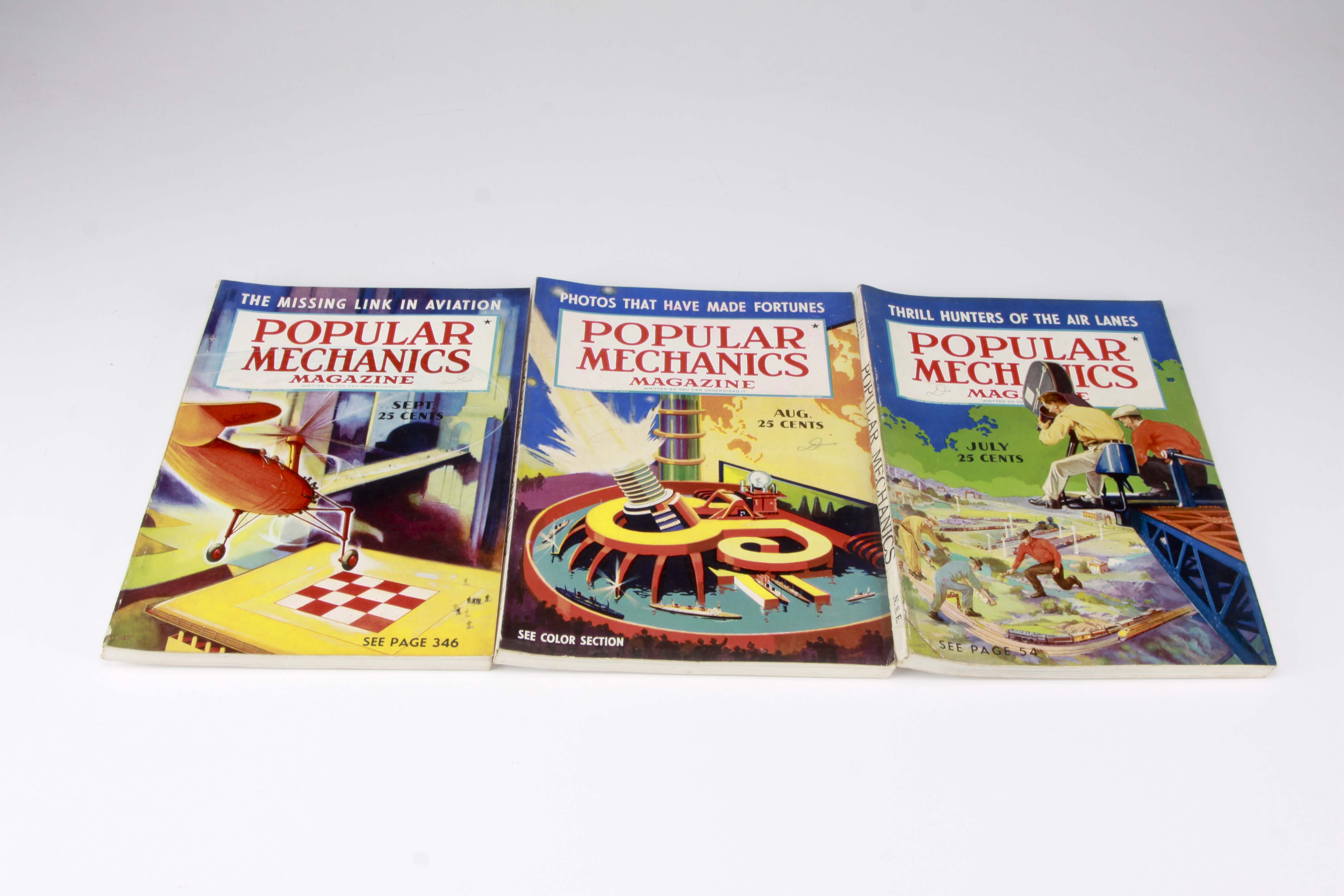 Group of 1938 "Popular Mechanics" Magazines