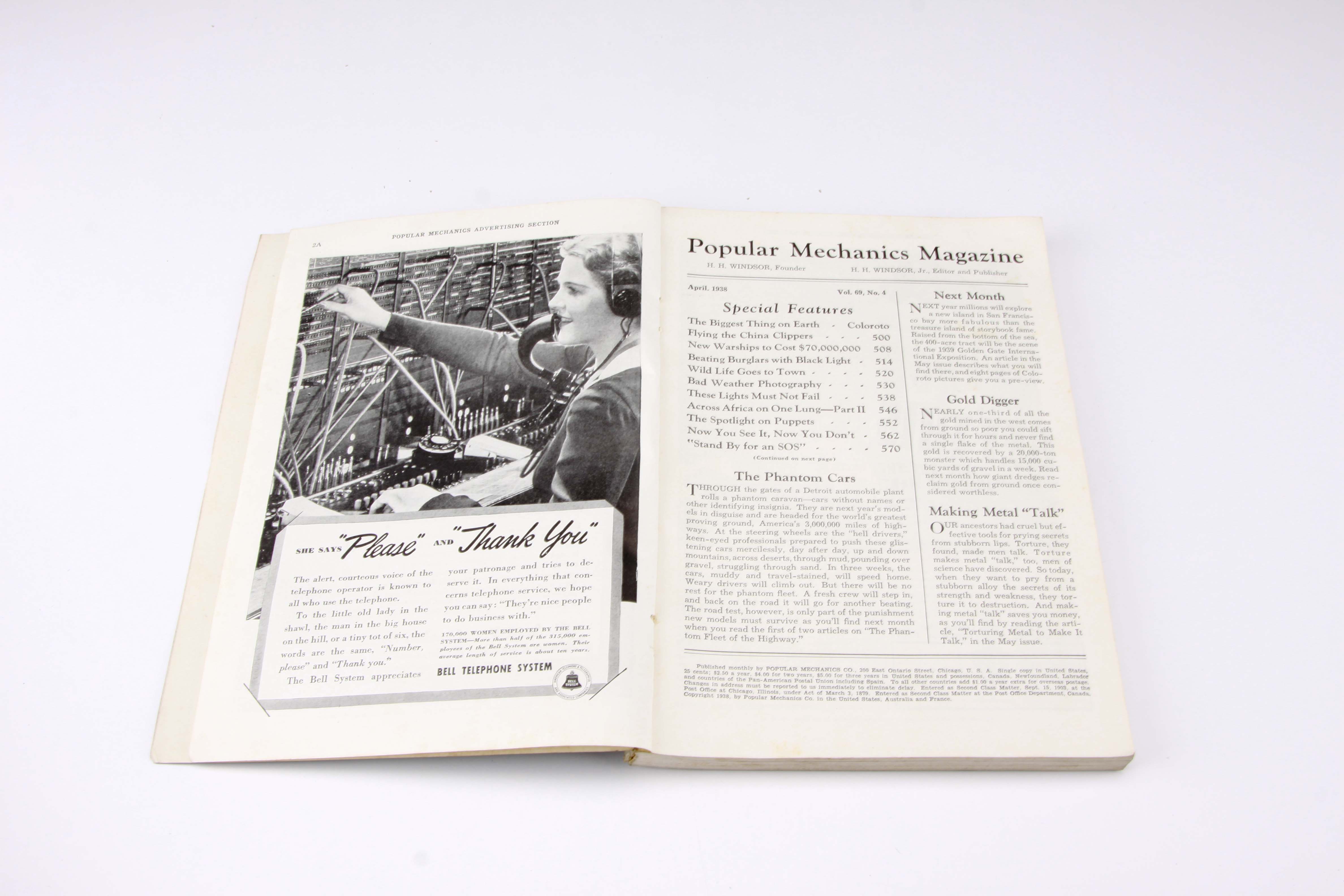 Group of 1938 "Popular Mechanics" Magazines