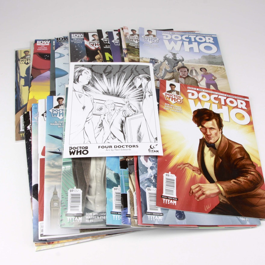 “Doctor Who” Eleventh Doctor Comics and Alternative Covers and Art Print