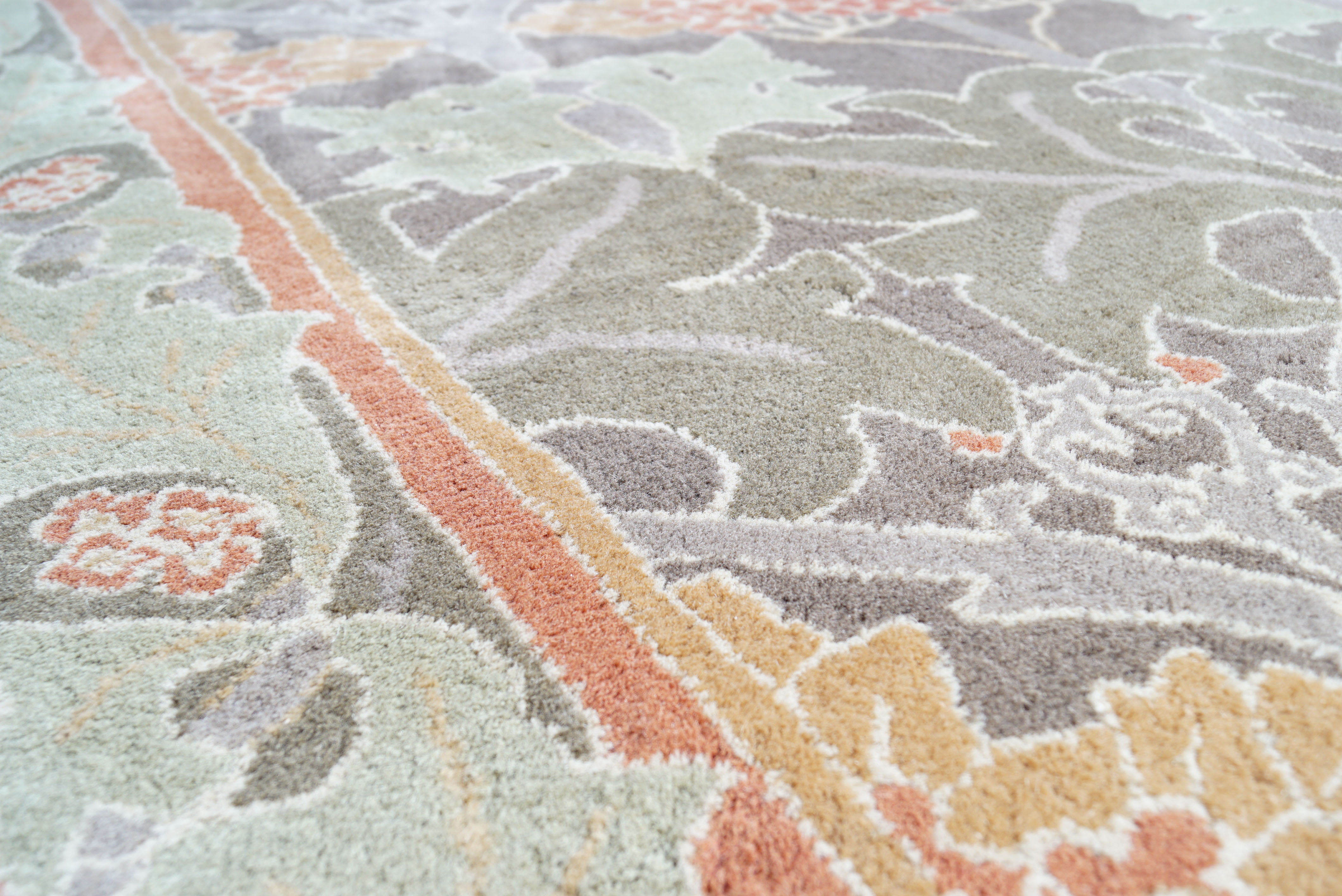 Art Nouveau-Style Wool Area Rug