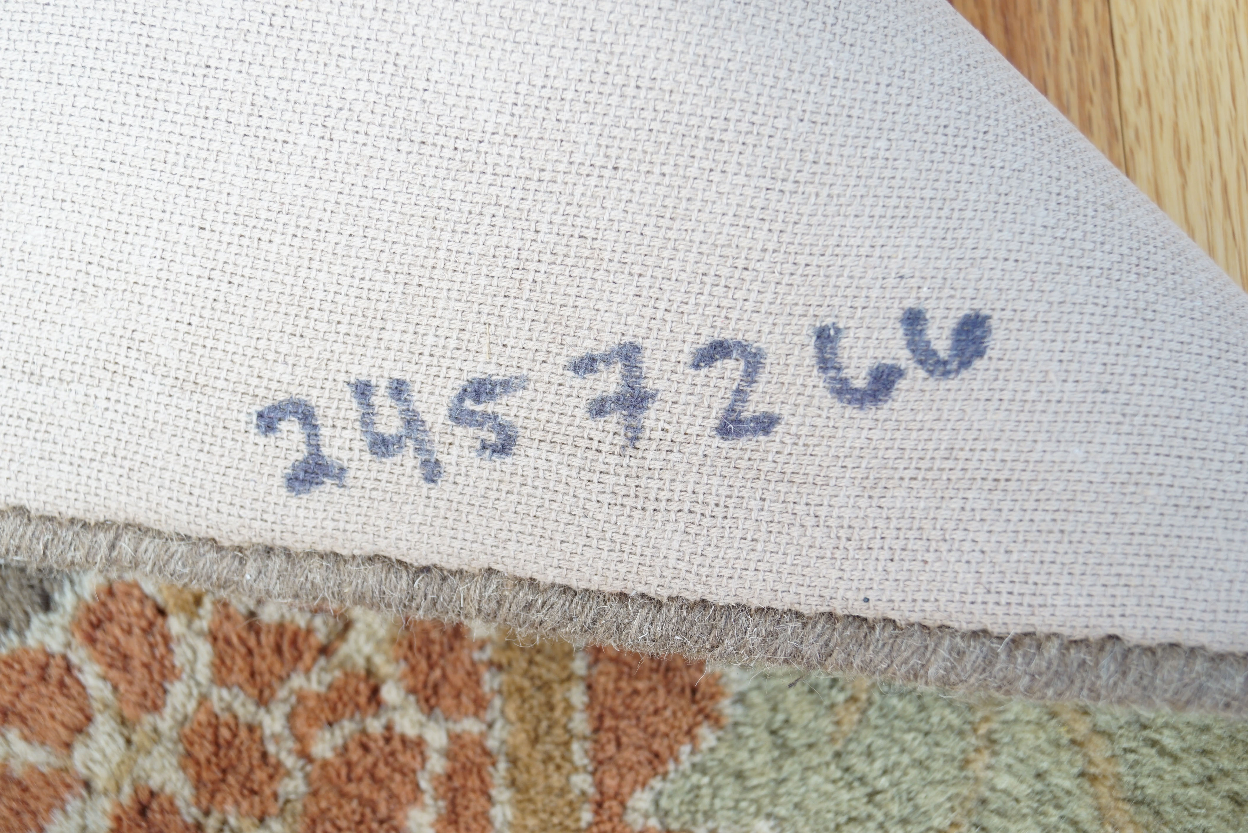 Art Nouveau-Style Wool Area Rug