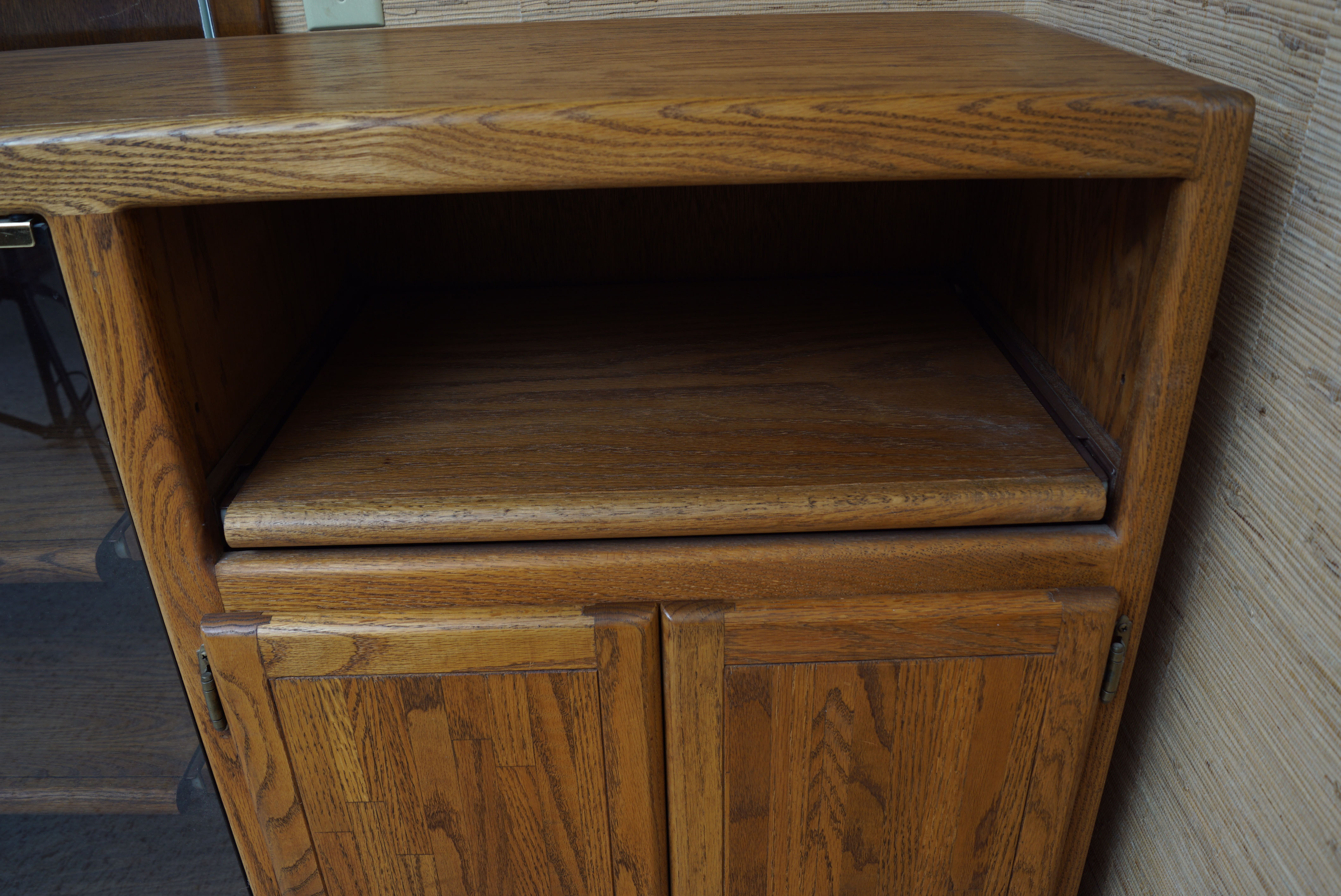 Television Cabinet And Small Rolling Cabinet