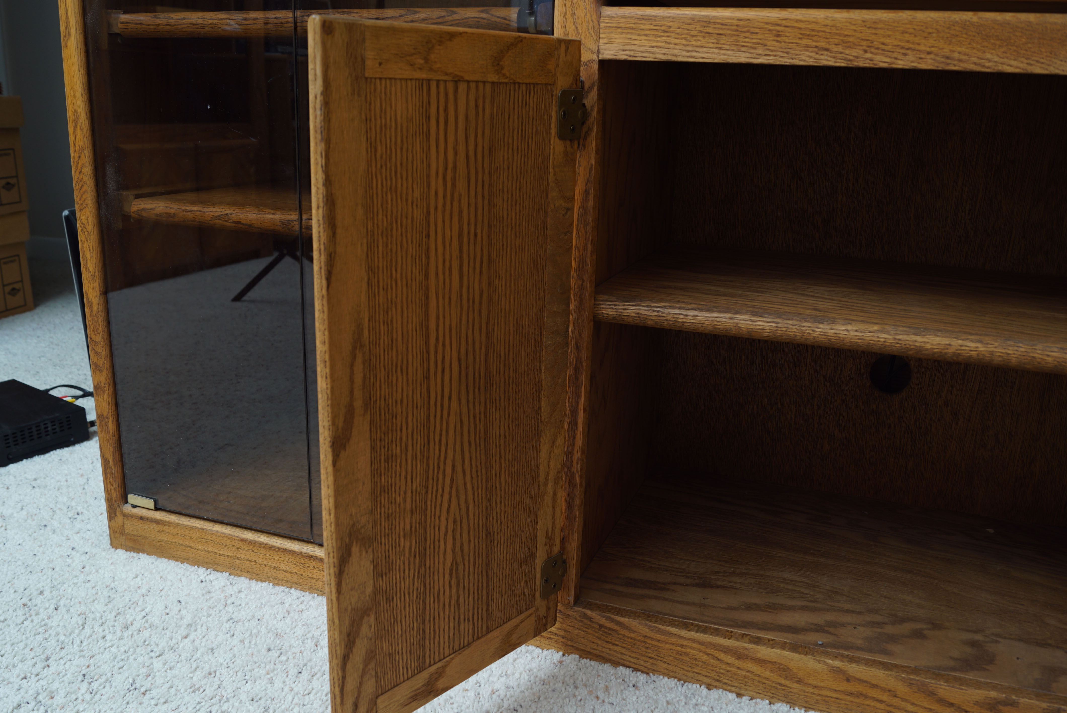 Television Cabinet And Small Rolling Cabinet