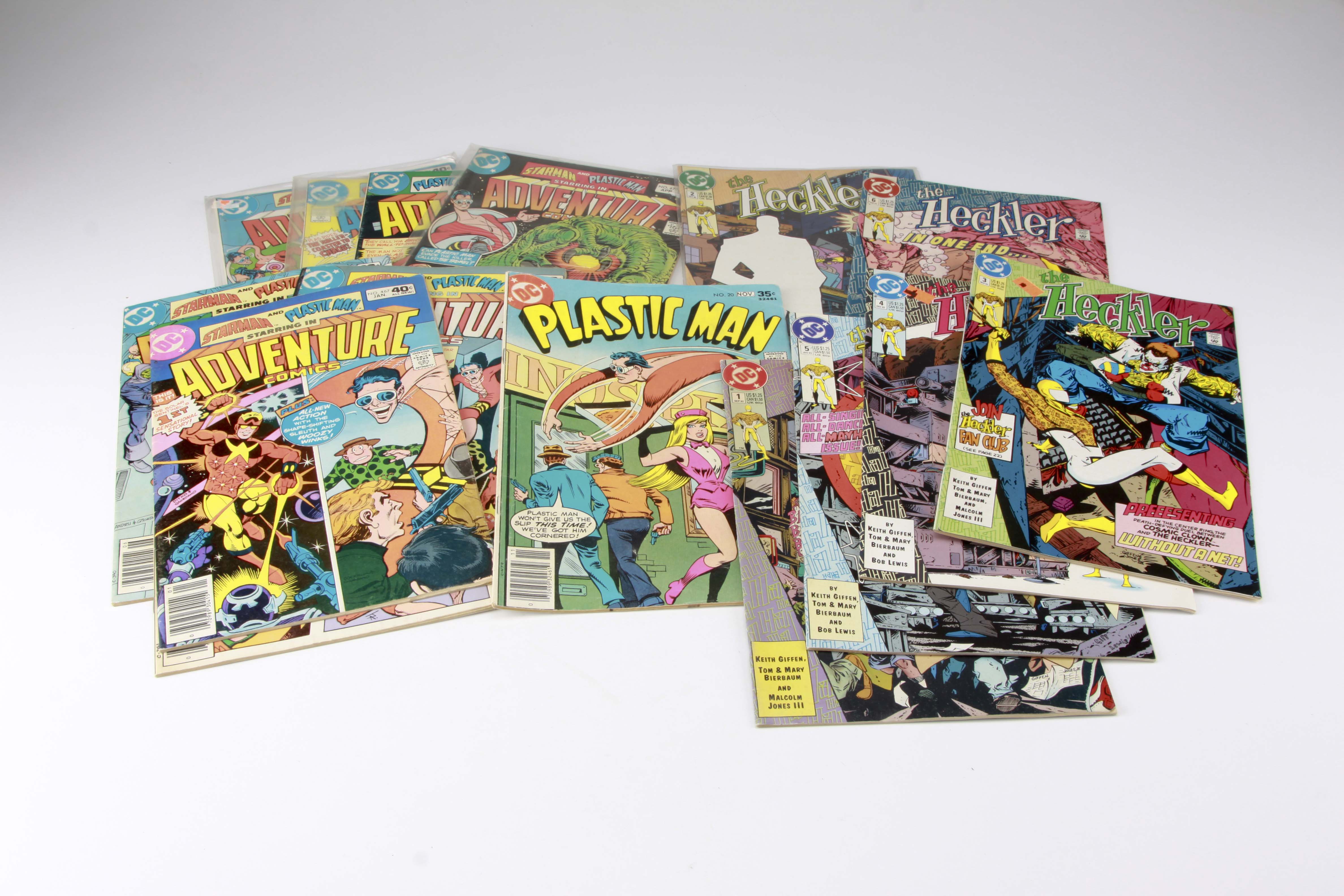 "Plastic Man" and "The Heckler" Comics
