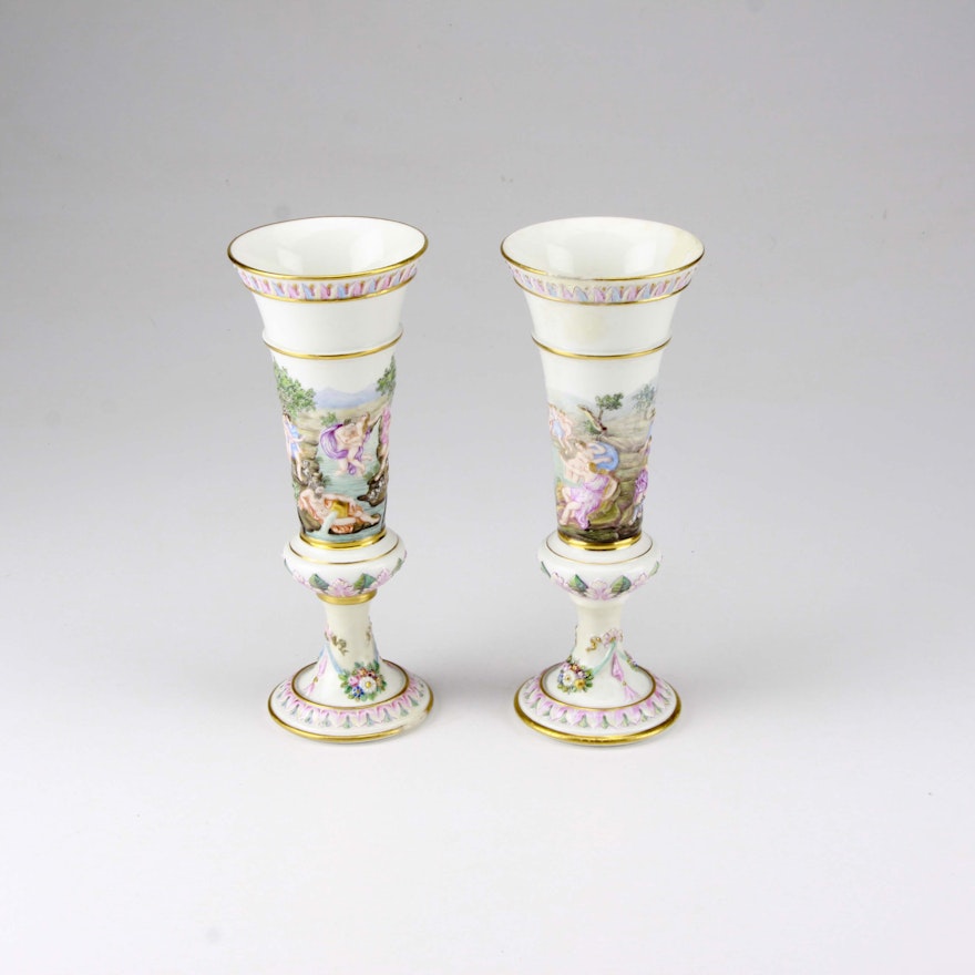 Pair Capodimonte Vases