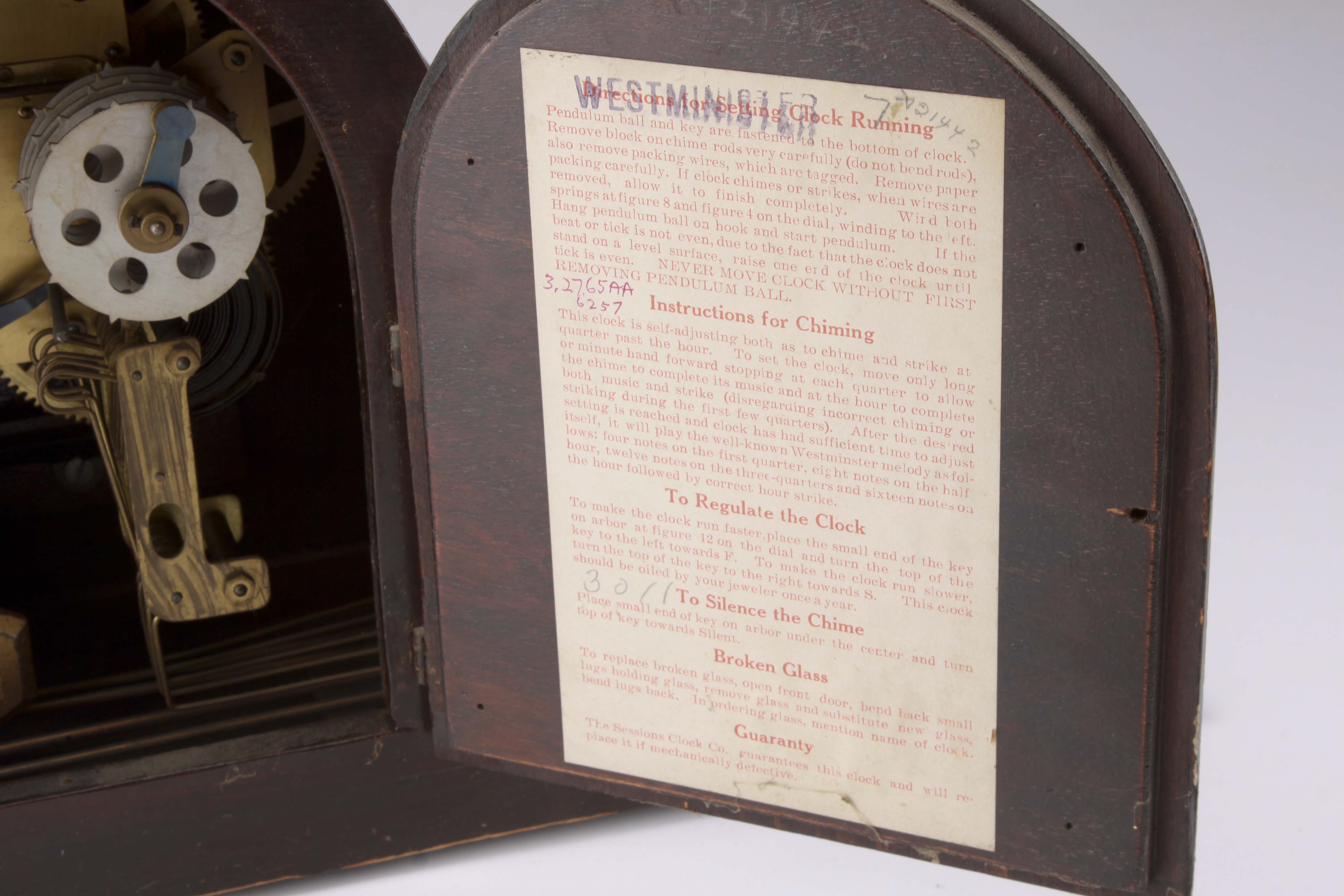 Sessions Westminster Style Mantel Clock