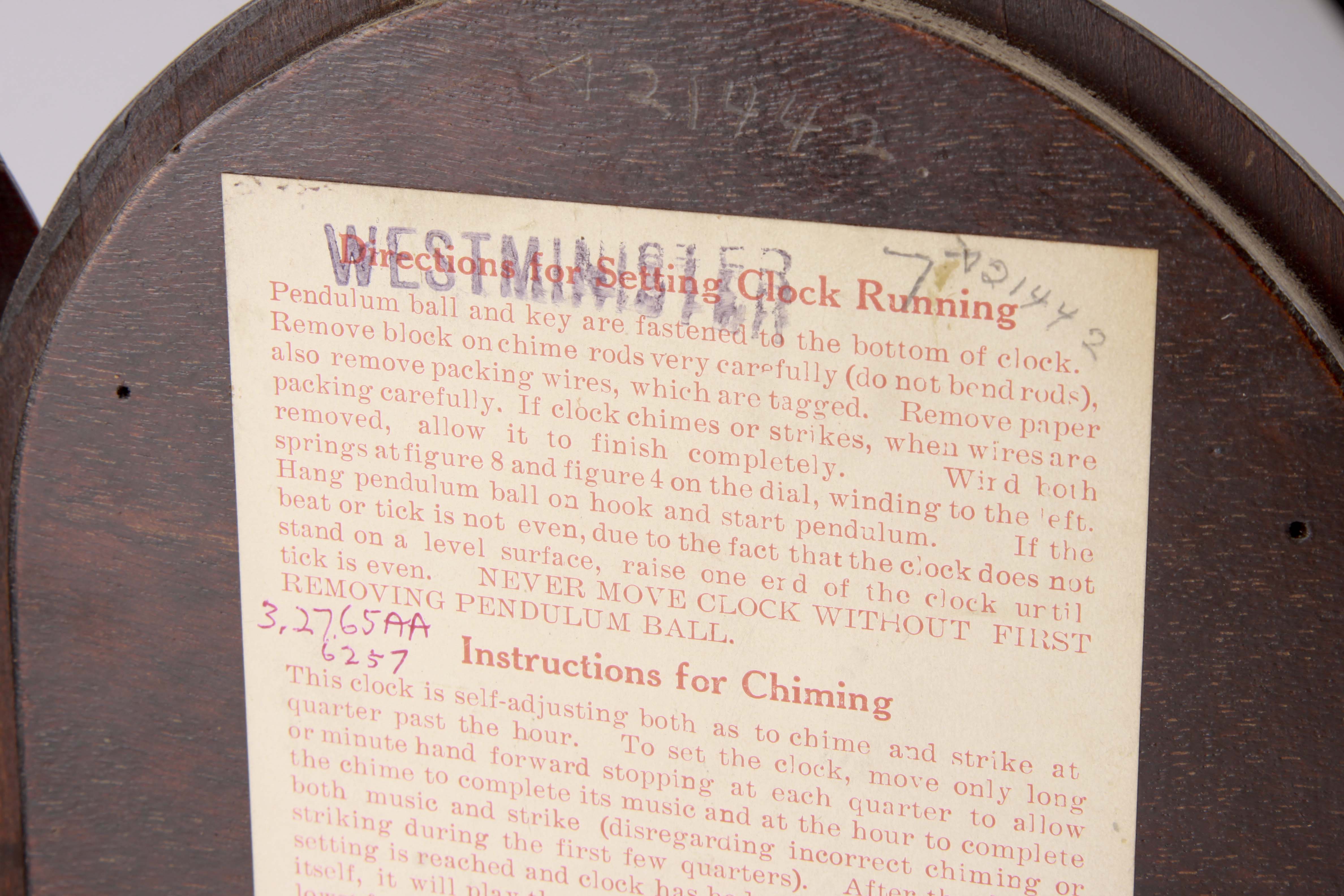 Sessions Westminster Style Mantel Clock