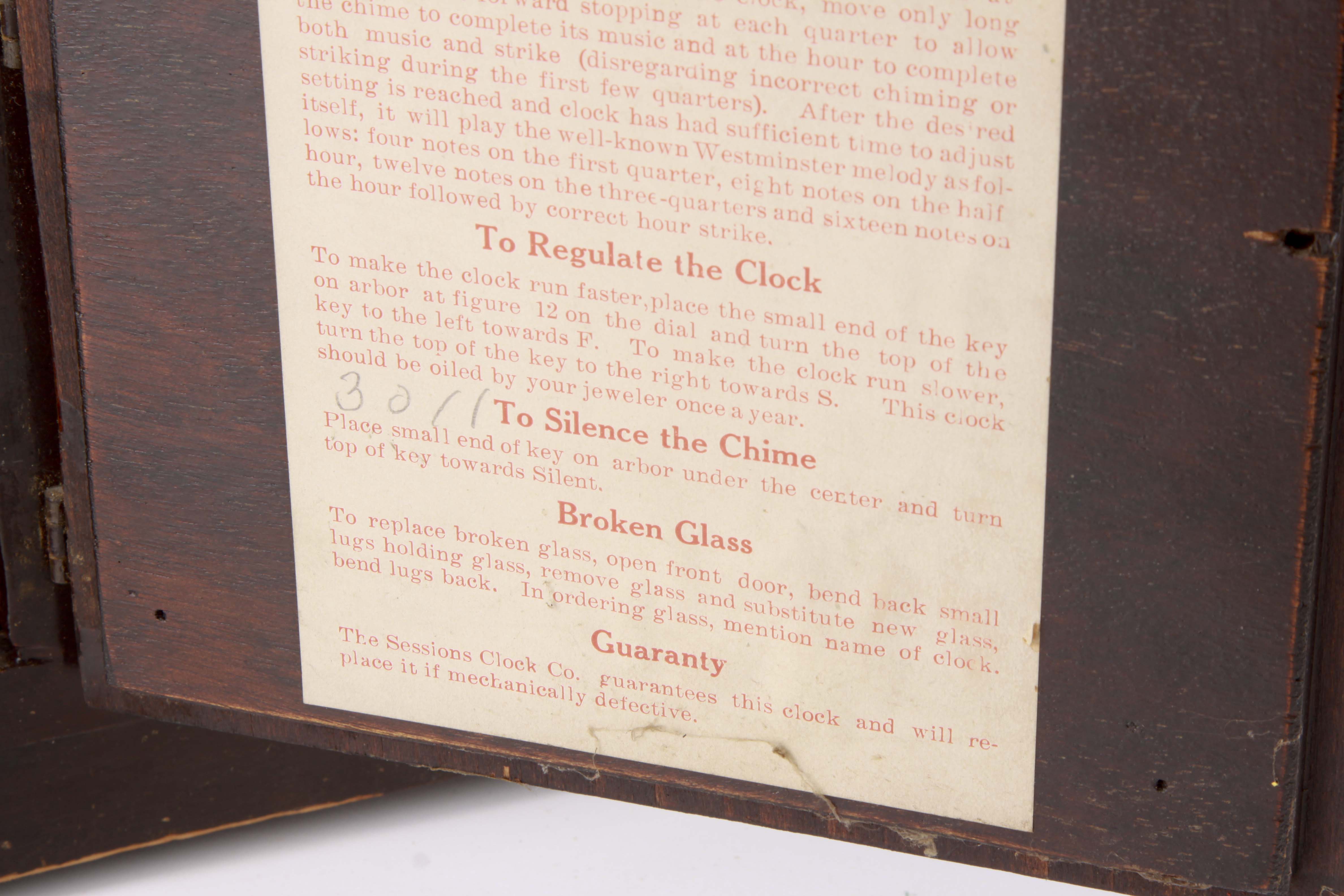 Sessions Westminster Style Mantel Clock