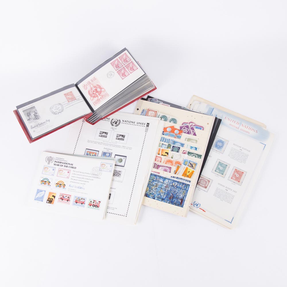 United Nations Postal Stamps including First Day Covers