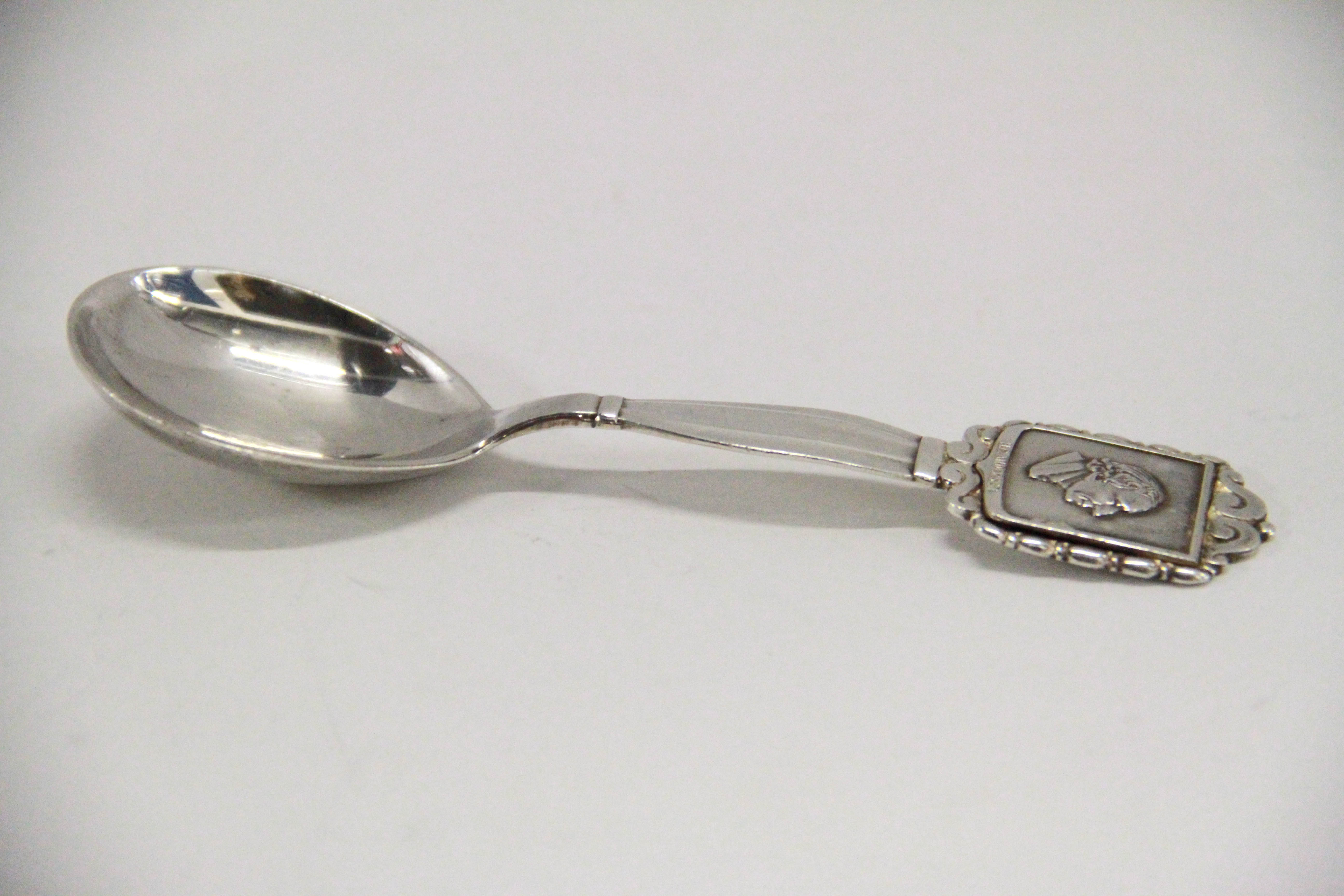 Bernhard Hertz Danish Sterling Spoons With  Hans Christian Andersen Medallions