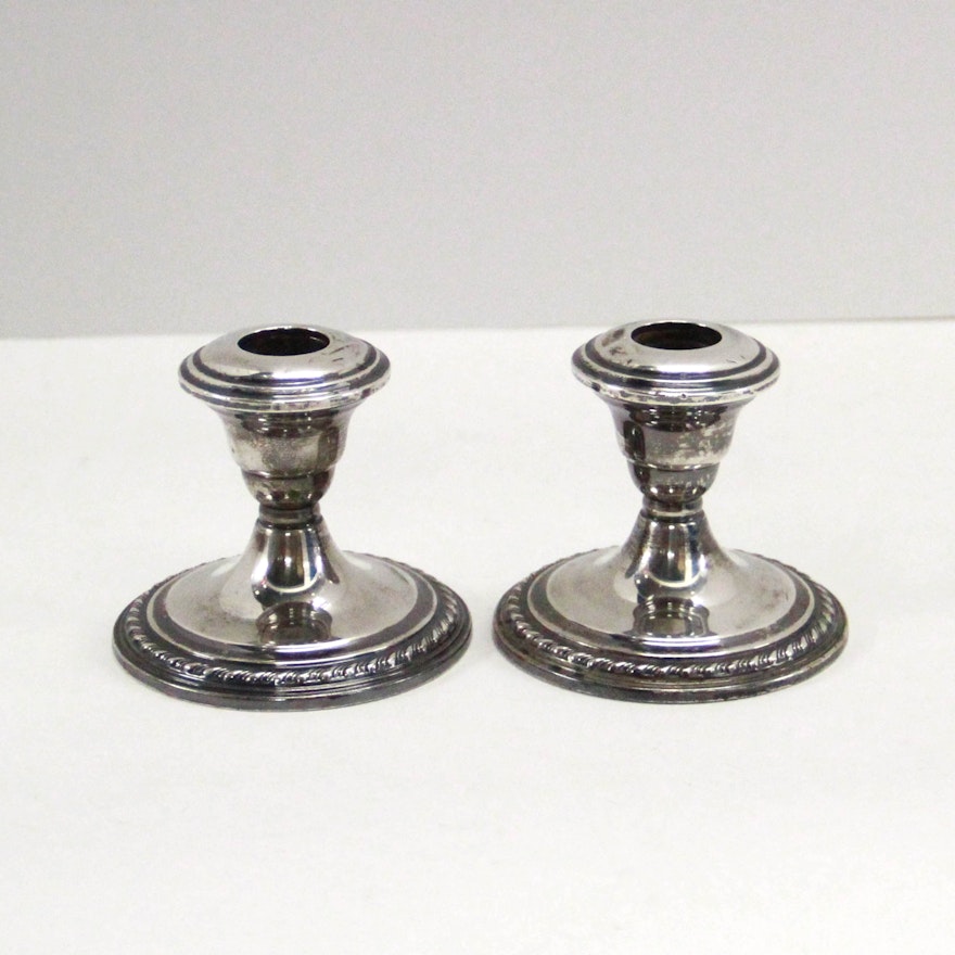 La Pierre Weighted Sterling Silver Candlesticks