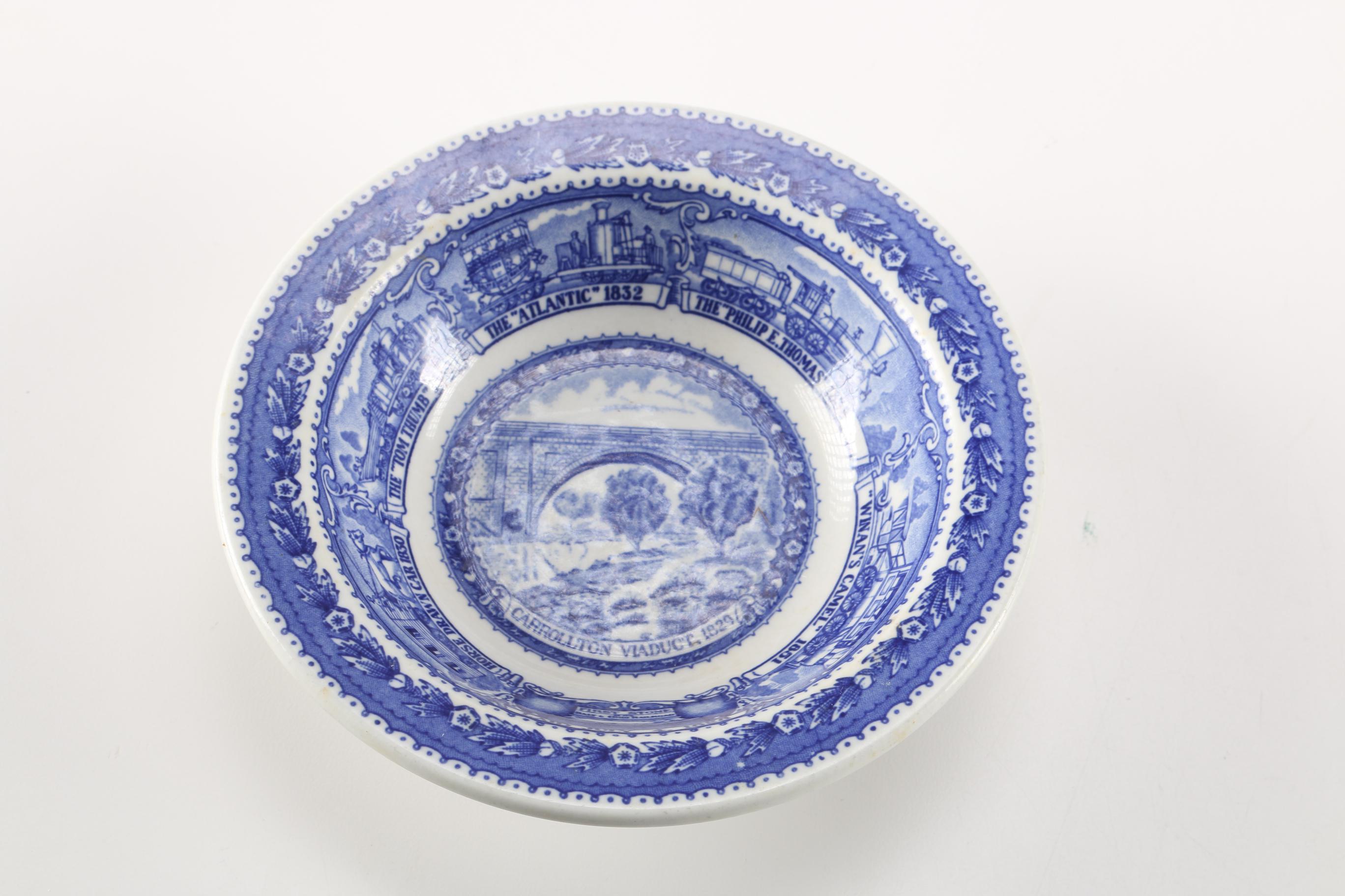 Baltimore and Ohio Railroad Blue Tableware by Shenango