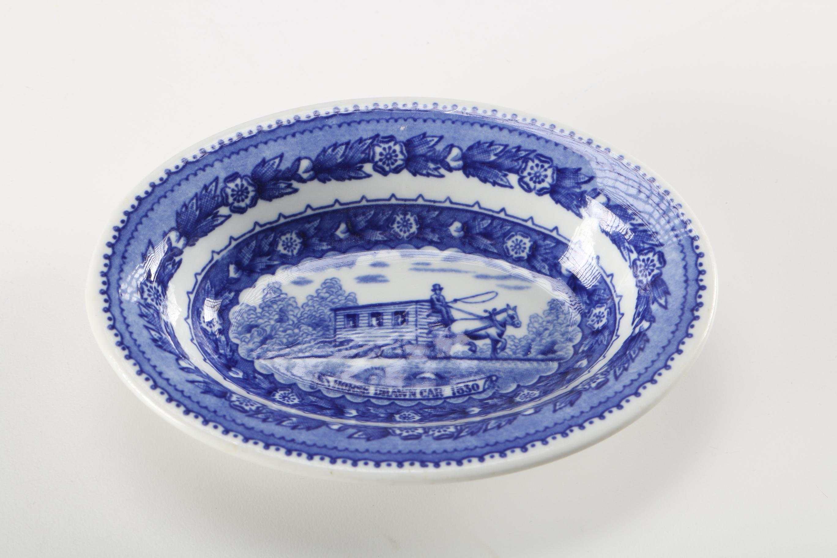 Baltimore and Ohio Railroad Blue Tableware by Shenango