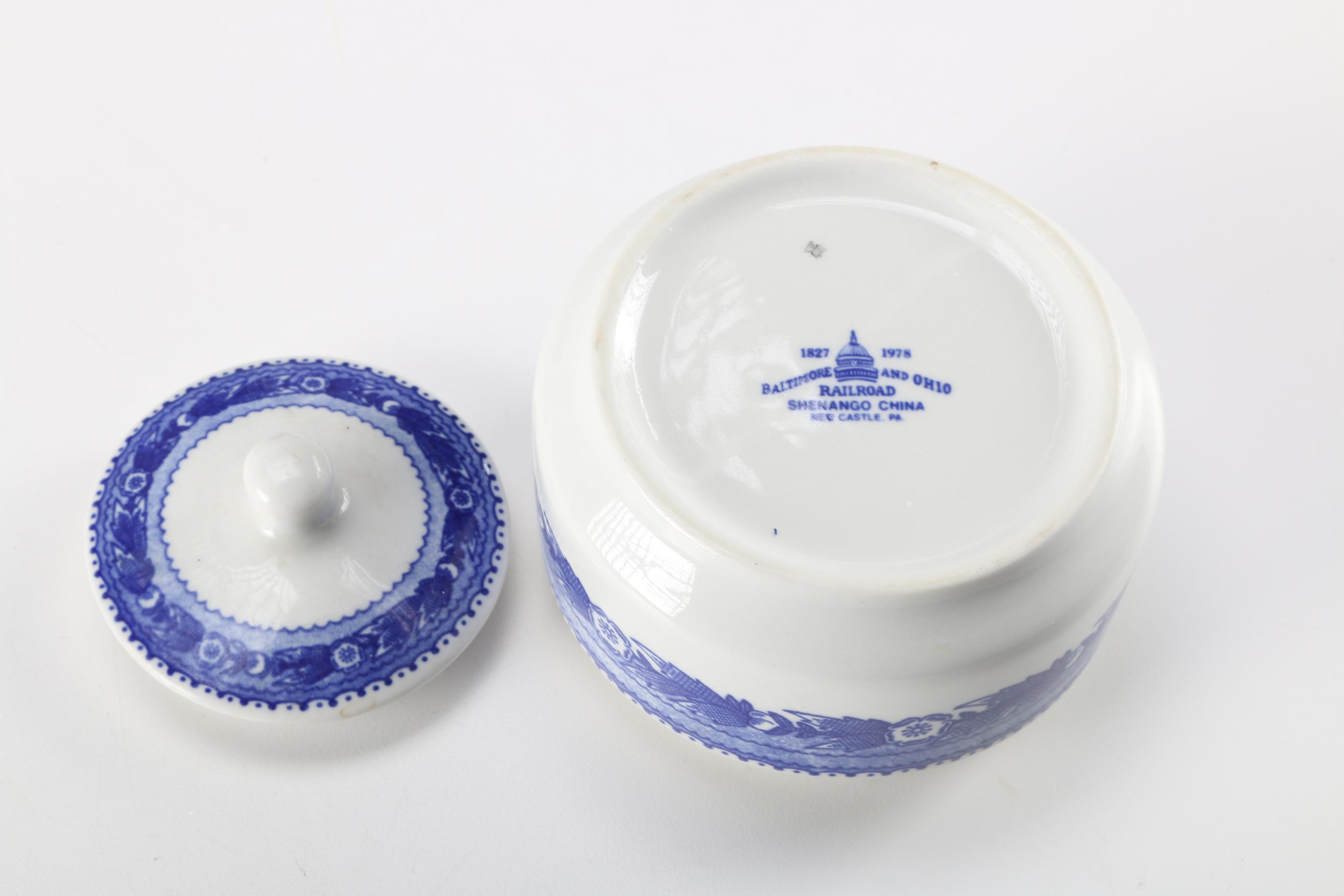 Baltimore and Ohio Railroad Blue Tableware by Shenango