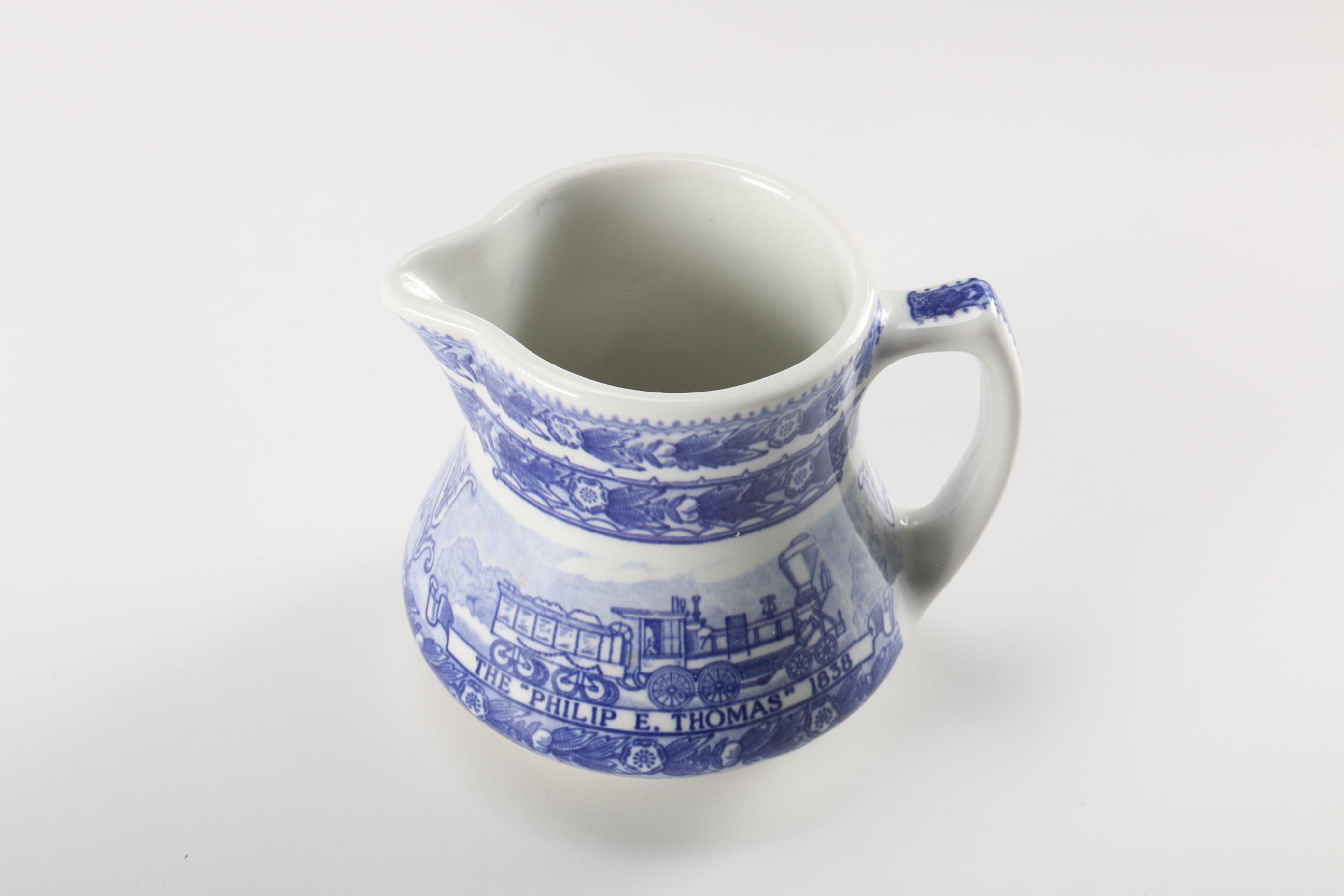 Baltimore and Ohio Railroad Blue Tableware by Shenango