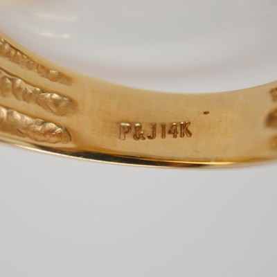 14K Yellow Gold Blue Sapphire Bypass Ring