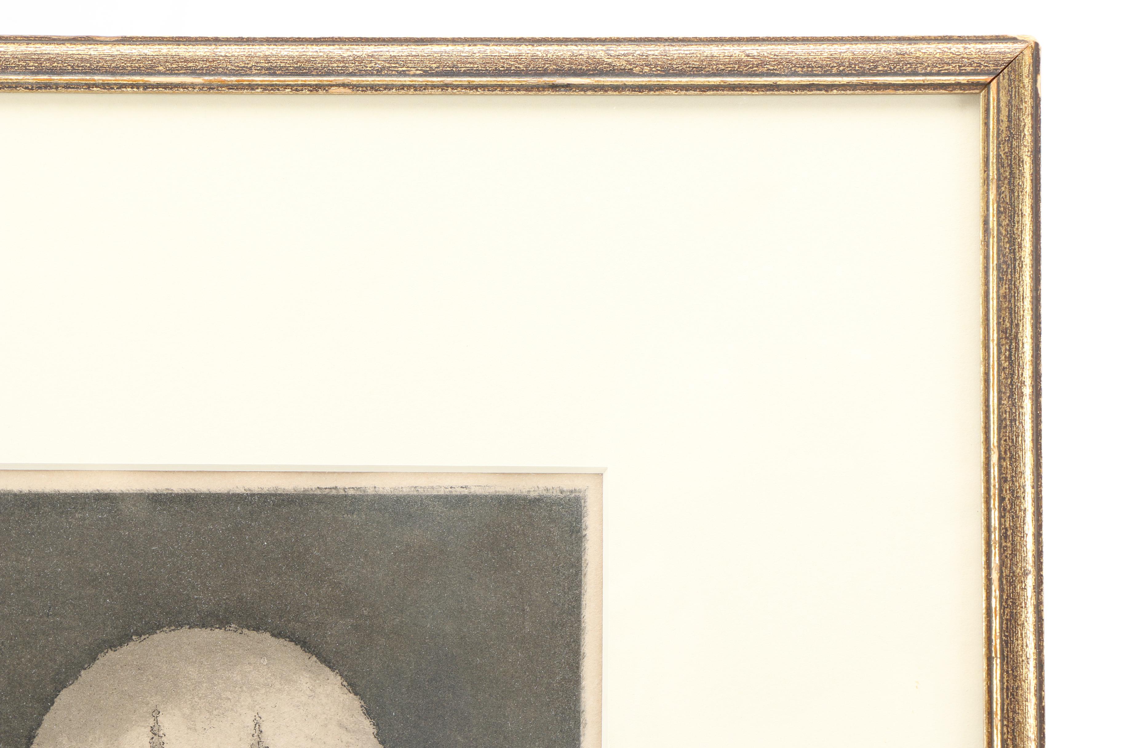 Edward T. Hurley Aquatint "Christ Church Tower from a 5th Story Doorway"