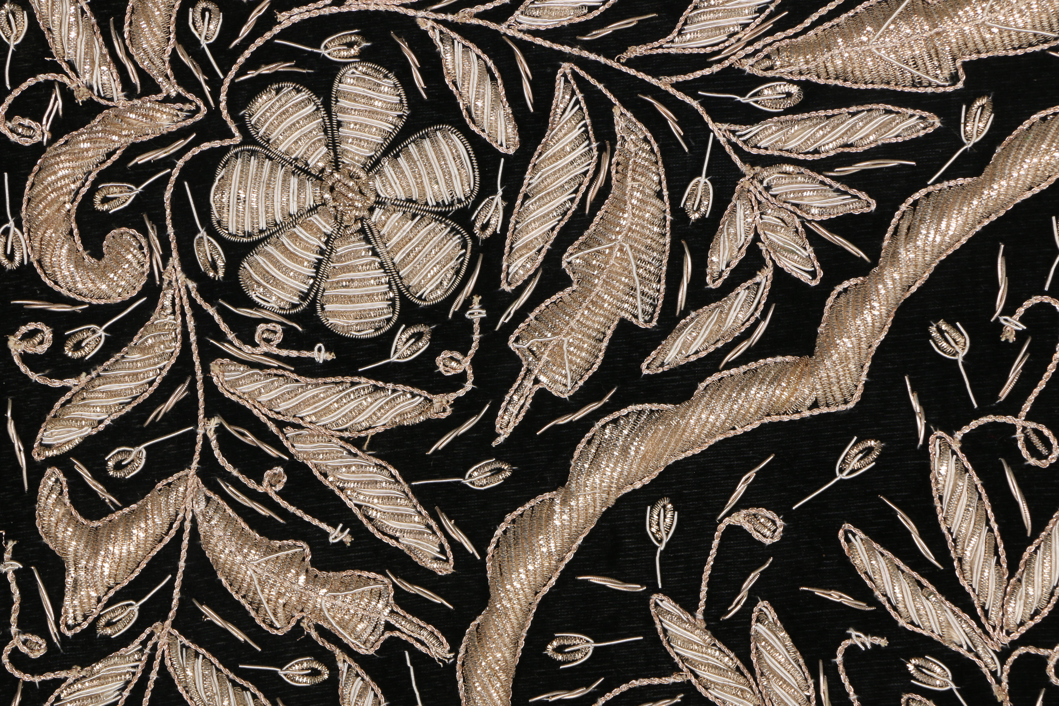 Hand-Stitched Persian-Style Embroidered Velvet Wall Hanging