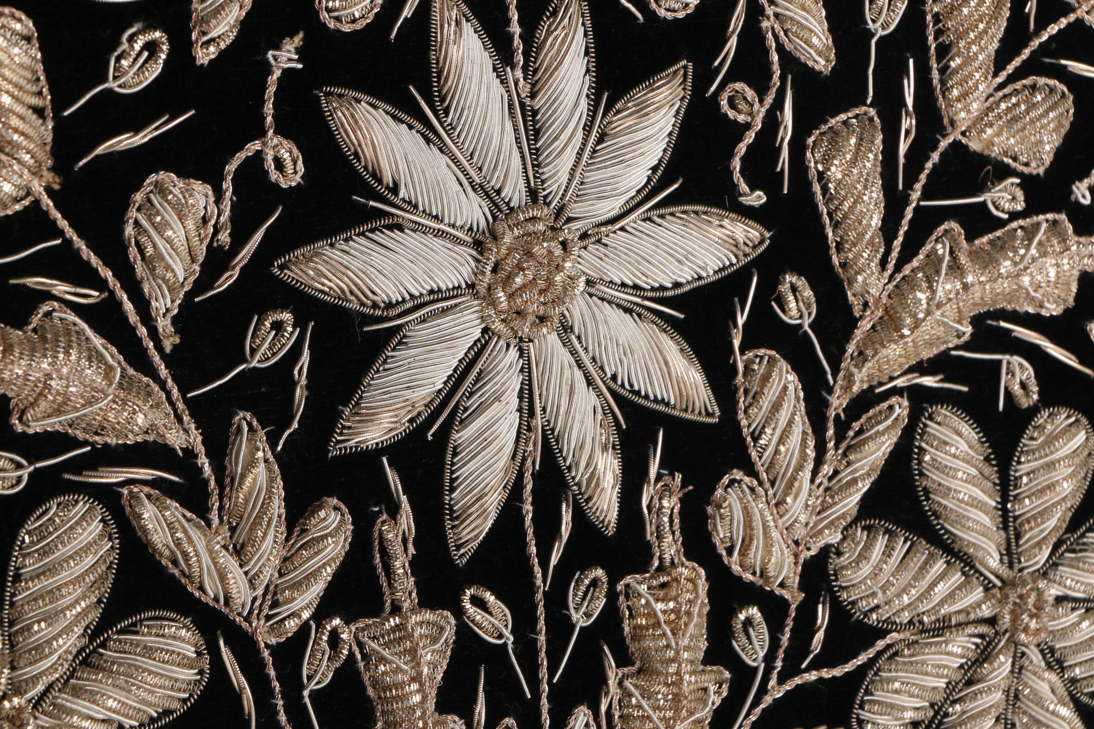 Hand-Stitched Persian-Style Embroidered Velvet Wall Hanging