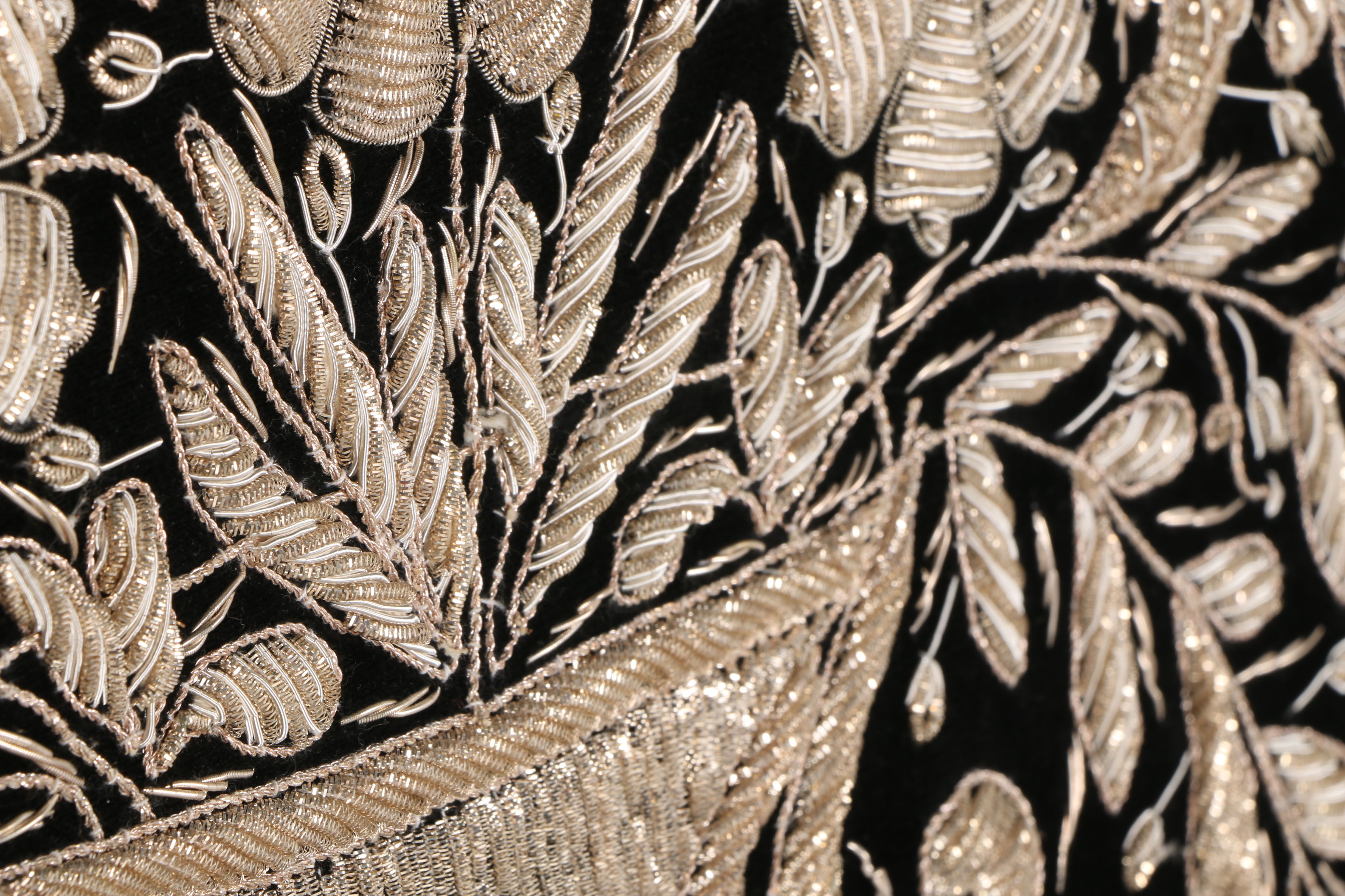 Hand-Stitched Persian-Style Embroidered Velvet Wall Hanging