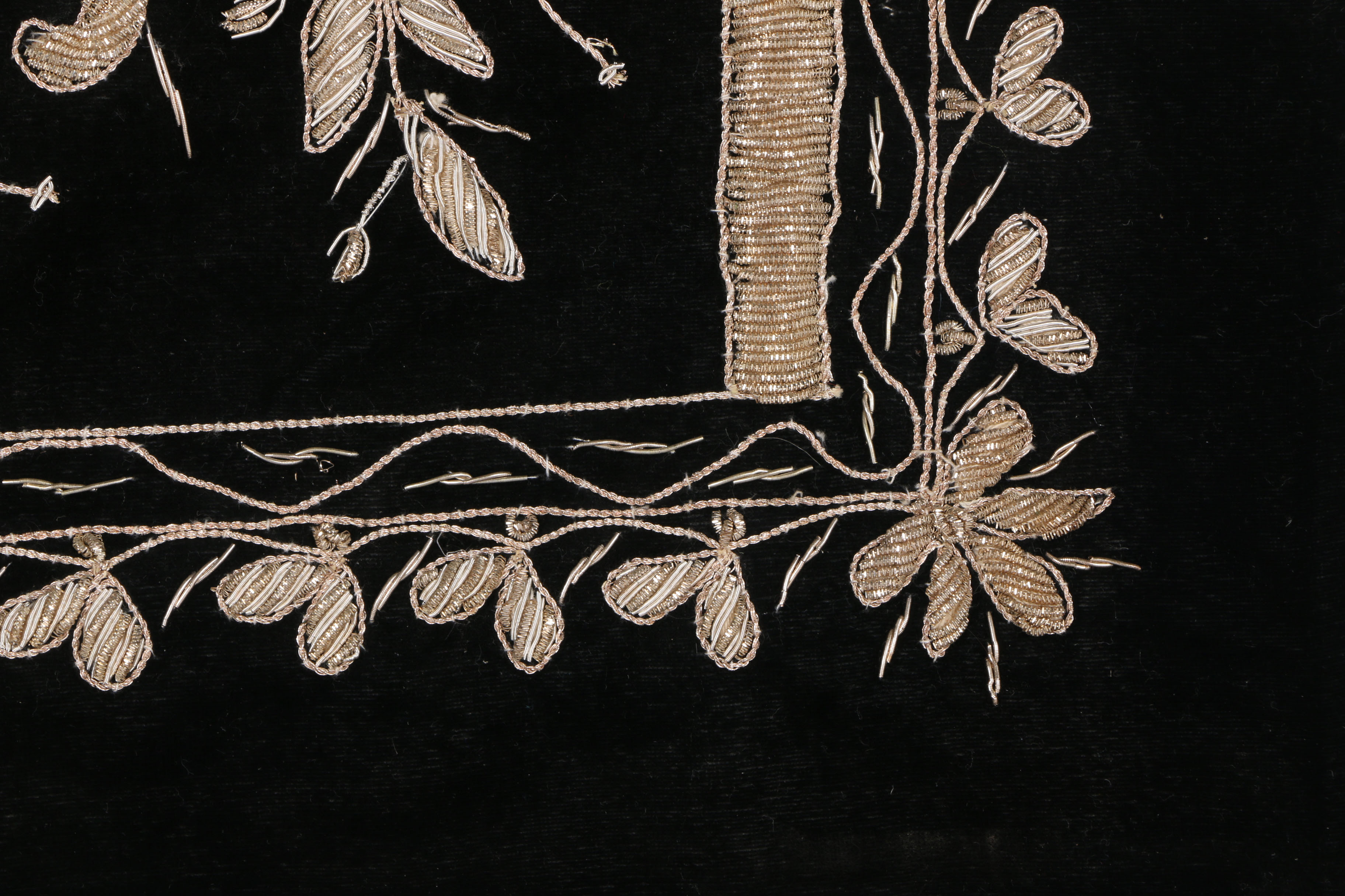 Hand-Stitched Persian-Style Embroidered Velvet Wall Hanging