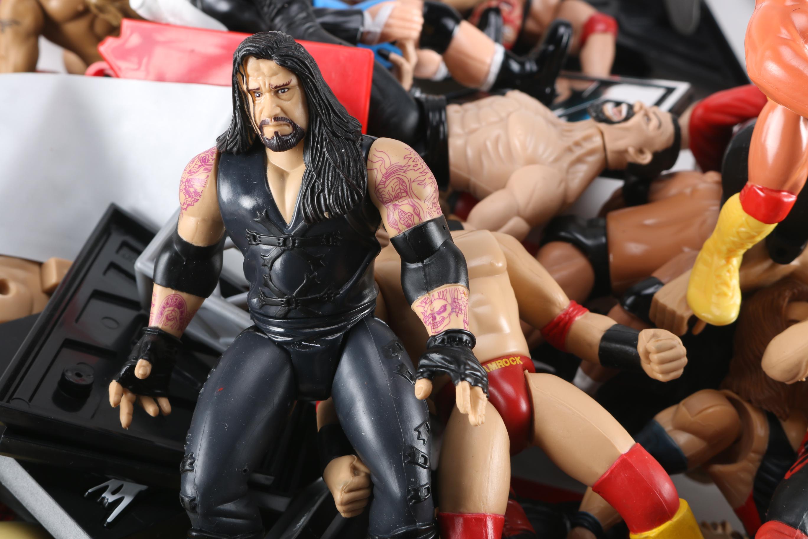 Circa 1990s WWF and NWO Wrestling Action Figures