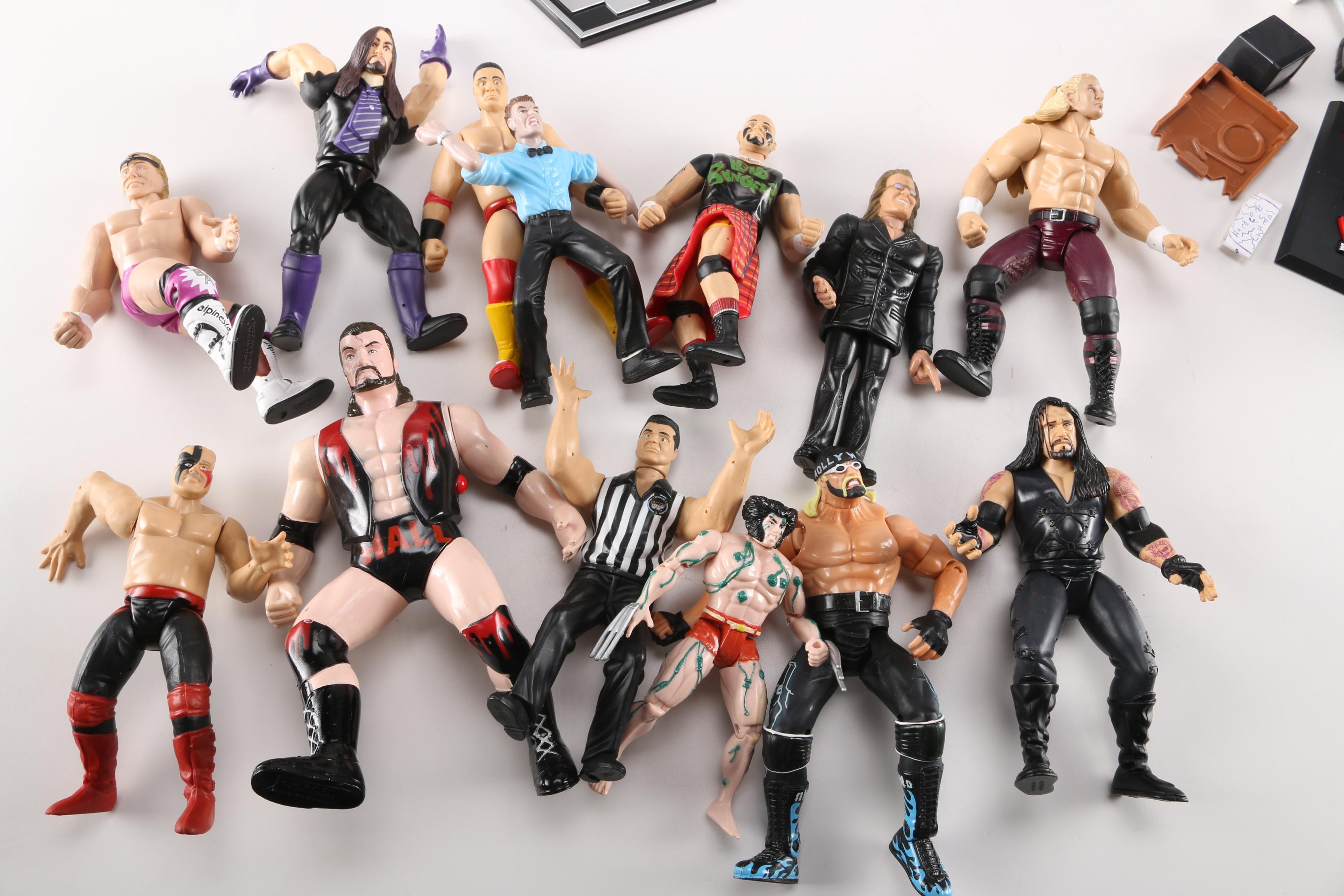 Circa 1990s WWF and NWO Wrestling Action Figures