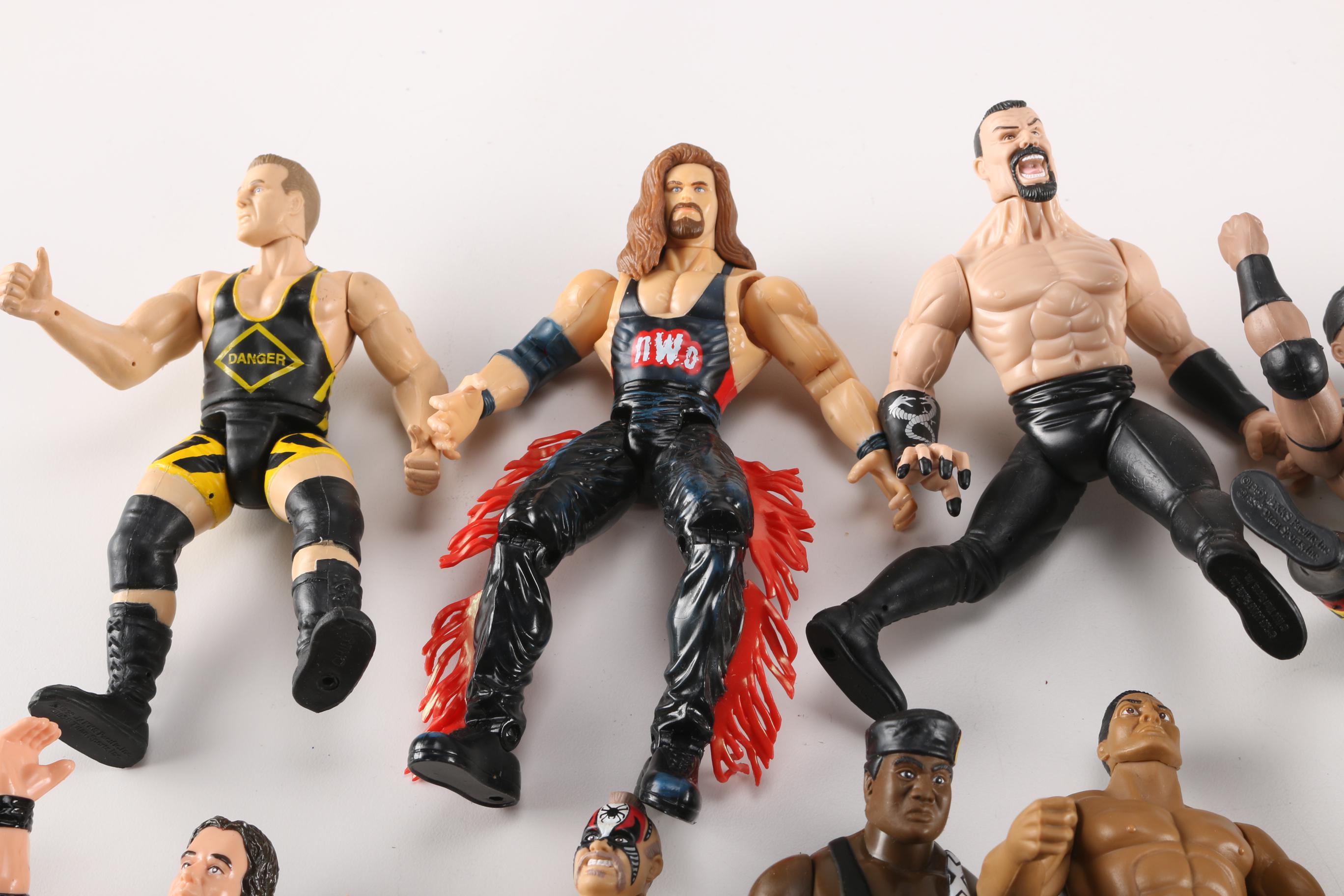 Circa 1990s WWF and NWO Wrestling Action Figures