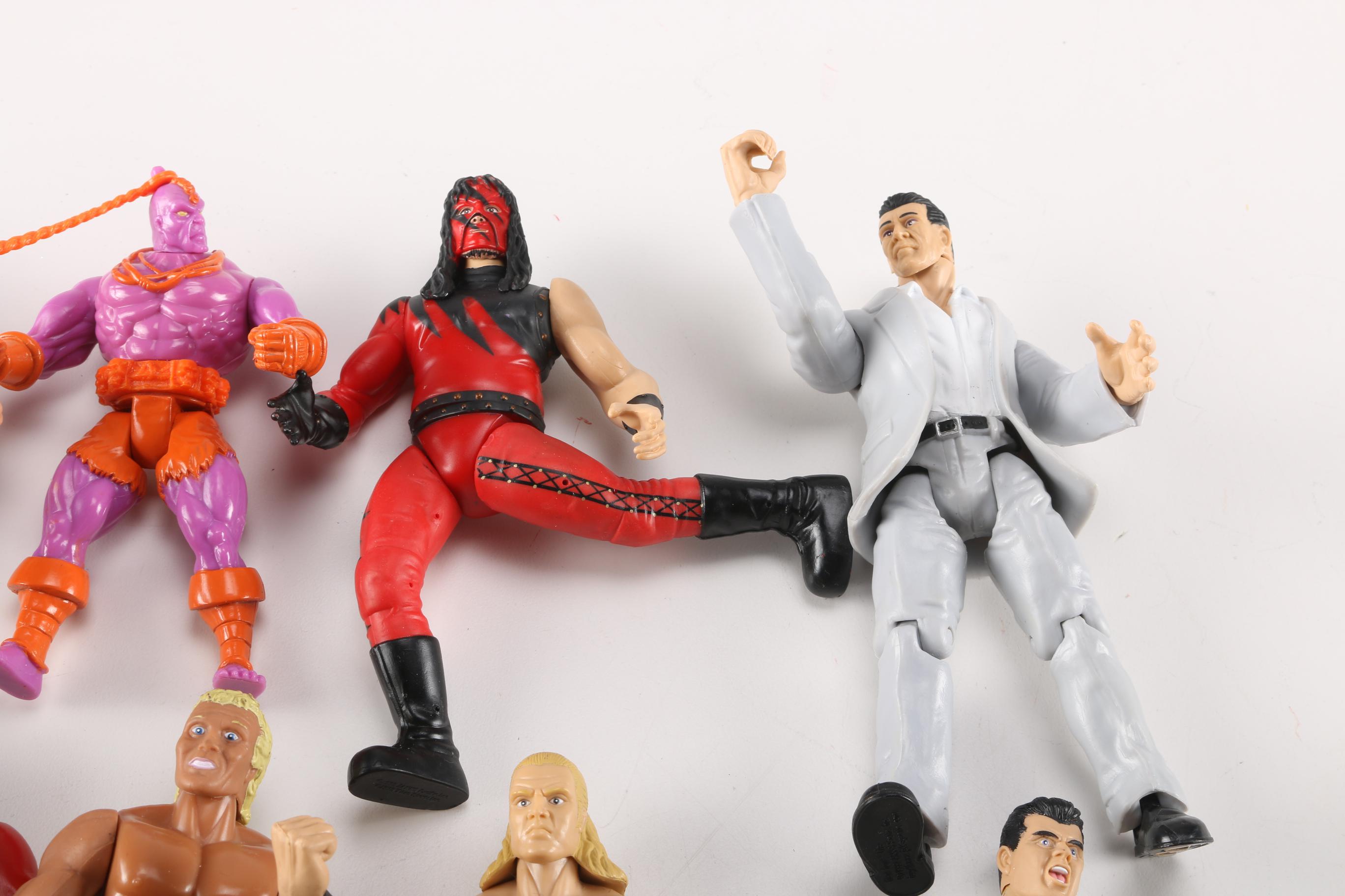 Circa 1990s WWF and NWO Wrestling Action Figures