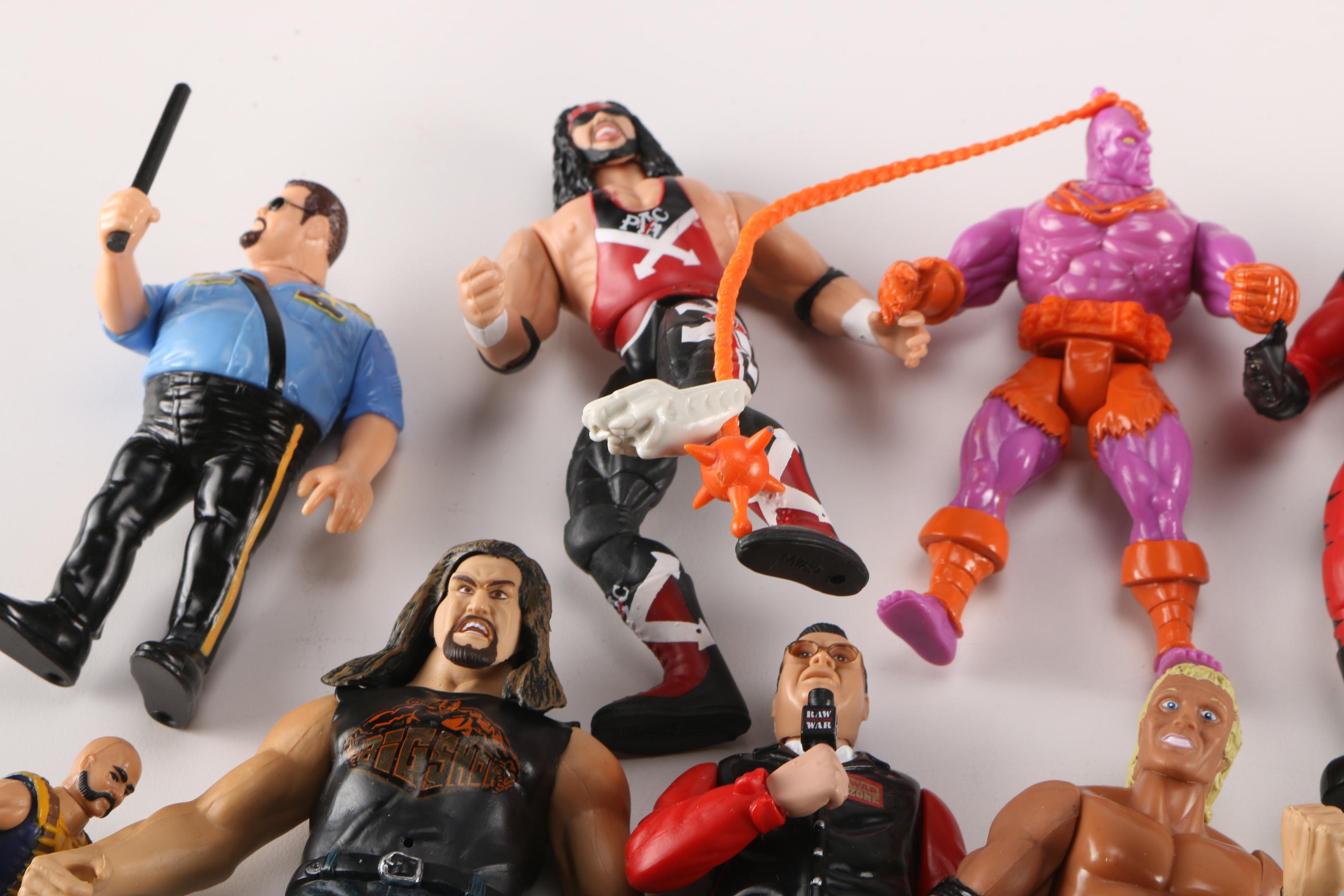 Circa 1990s WWF and NWO Wrestling Action Figures