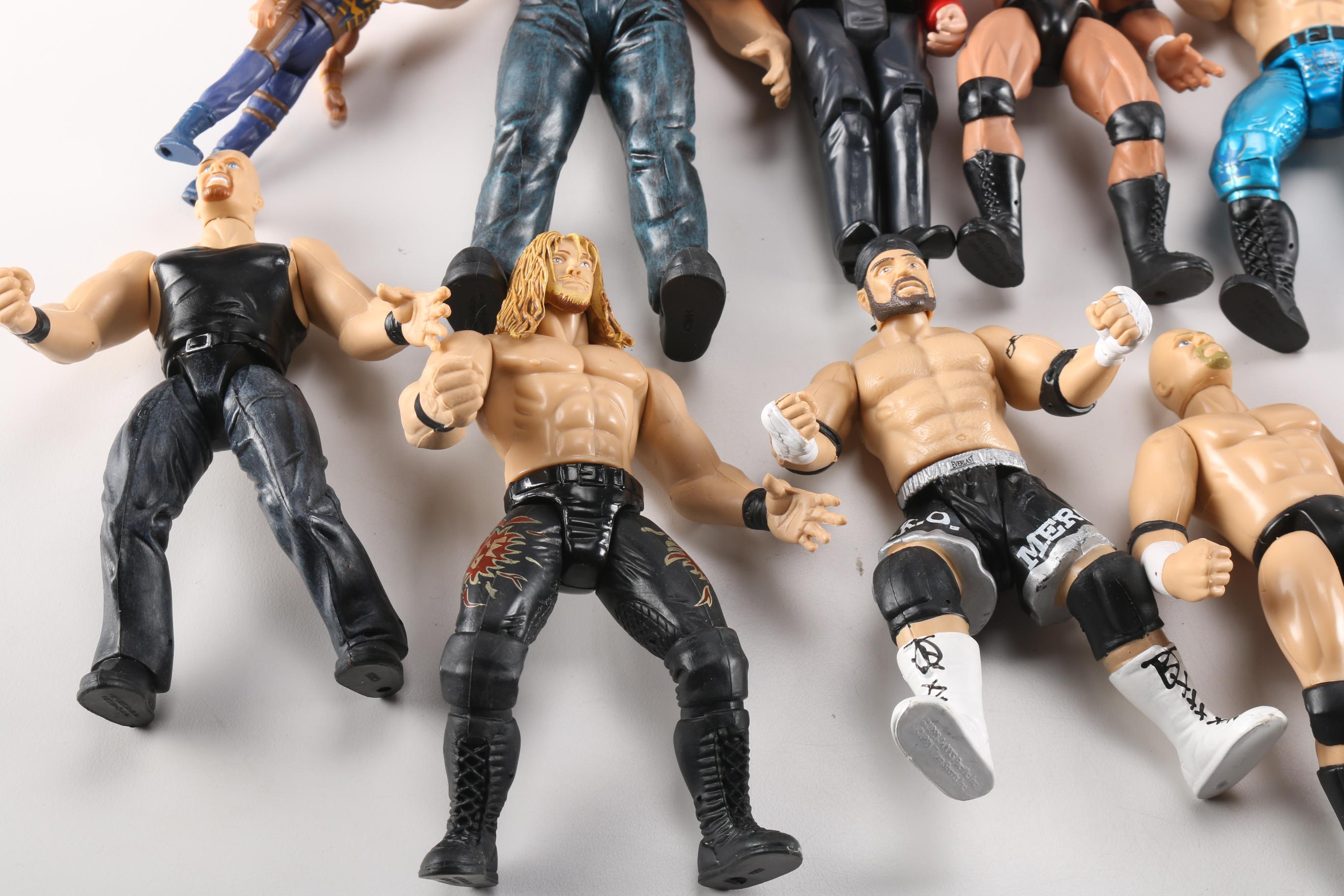 Circa 1990s WWF and NWO Wrestling Action Figures