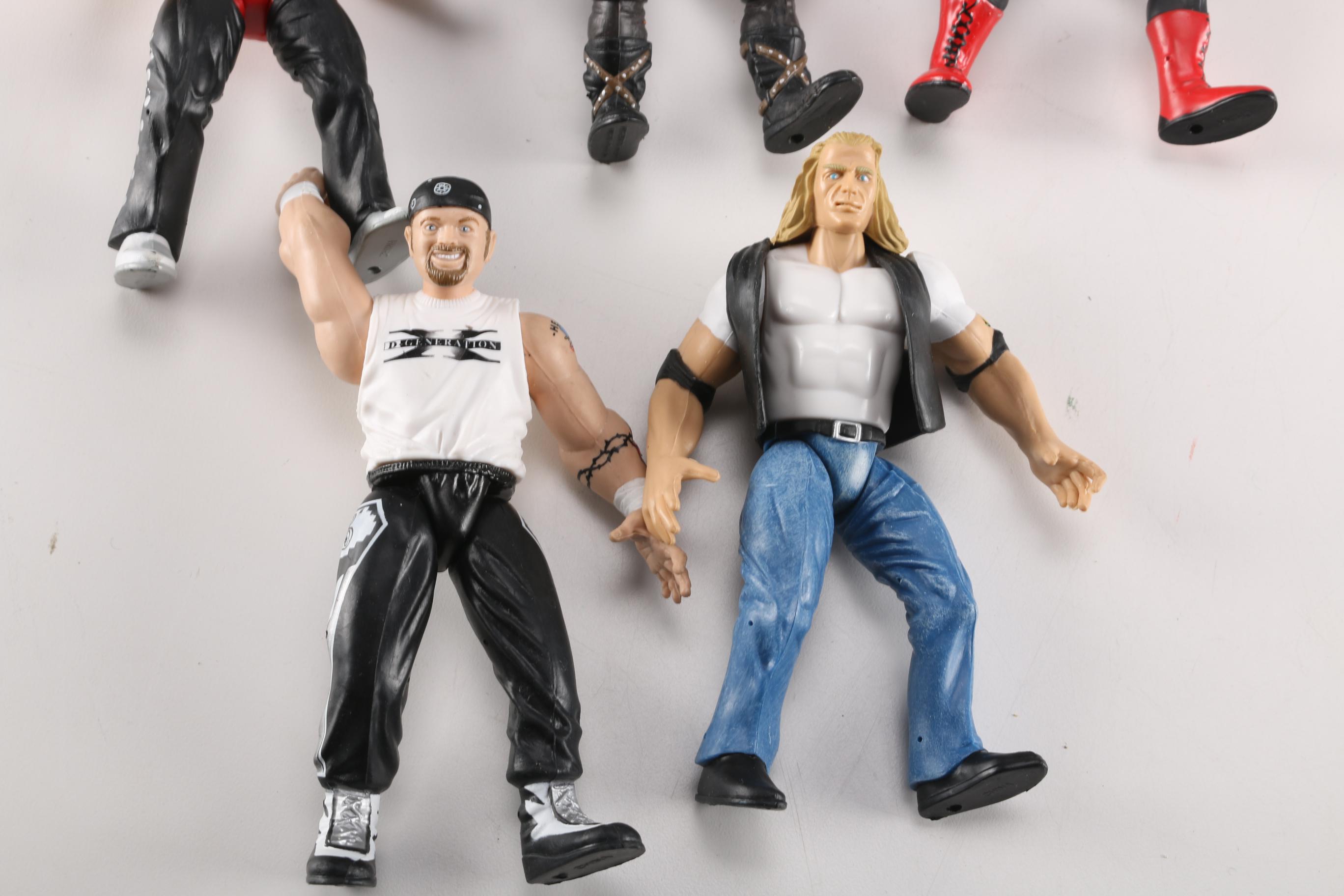Circa 1990s WWF and NWO Wrestling Action Figures