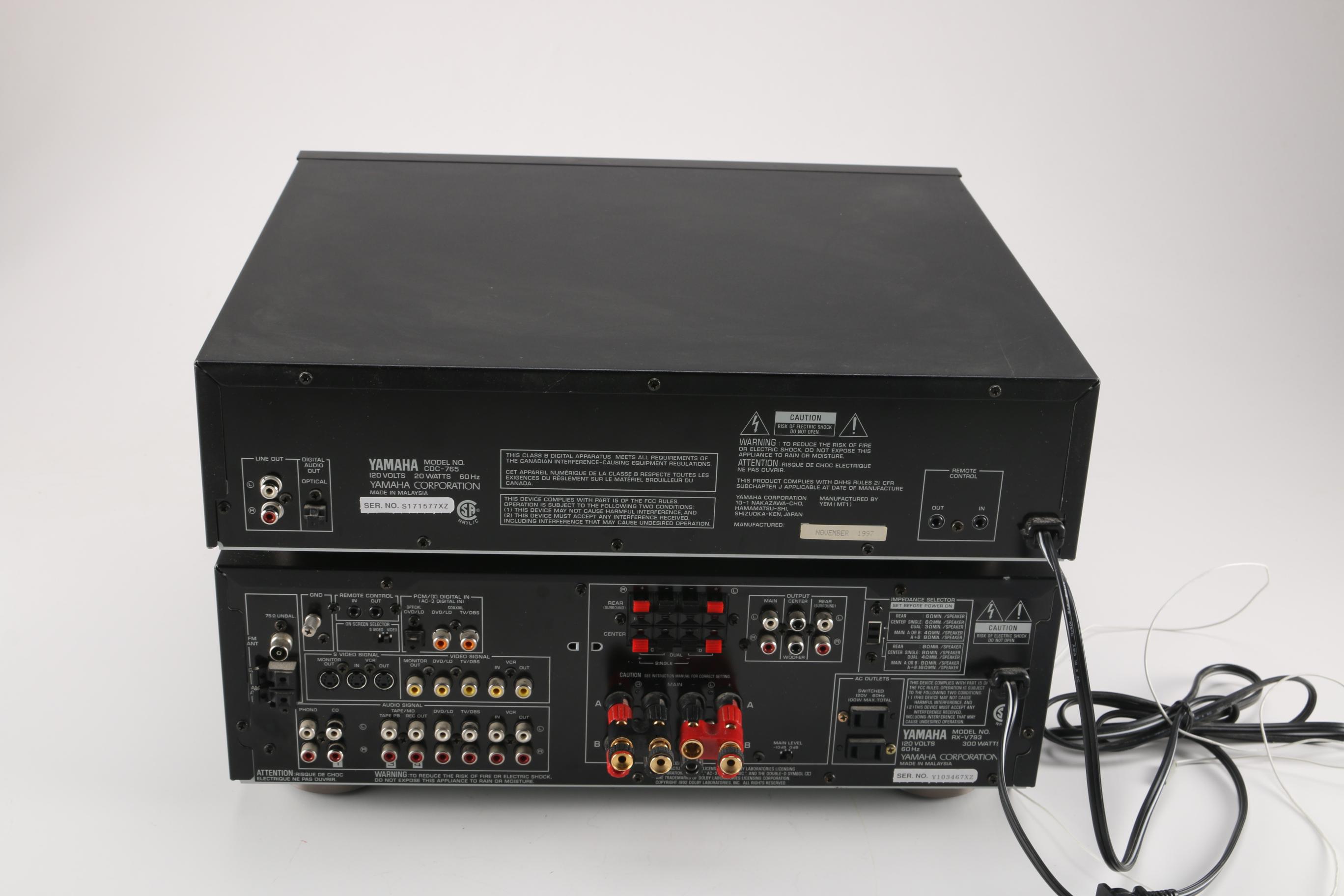 Yamaha RX-V793 Amplifier and CD Player
