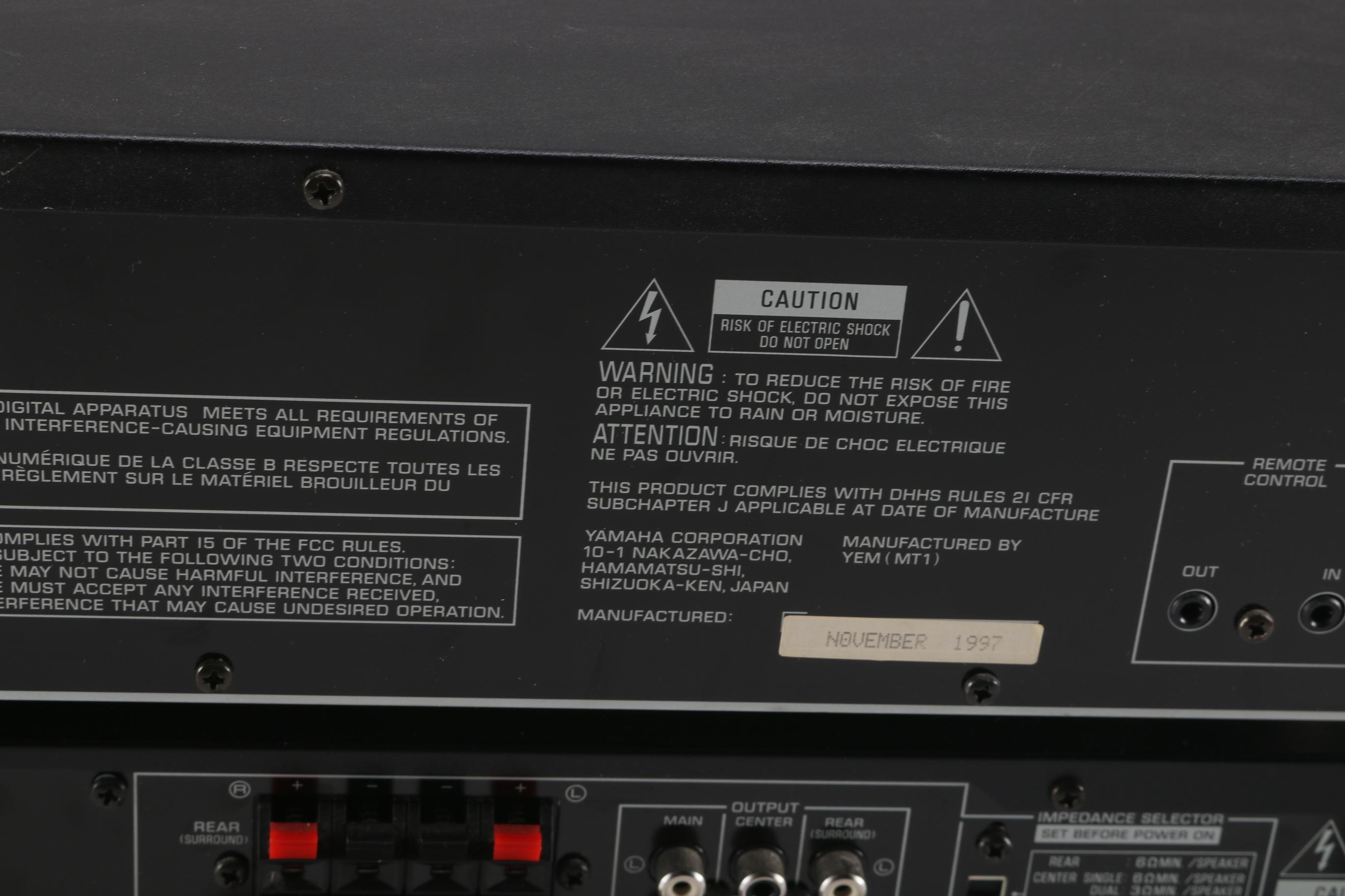 Yamaha RX-V793 Amplifier and CD Player